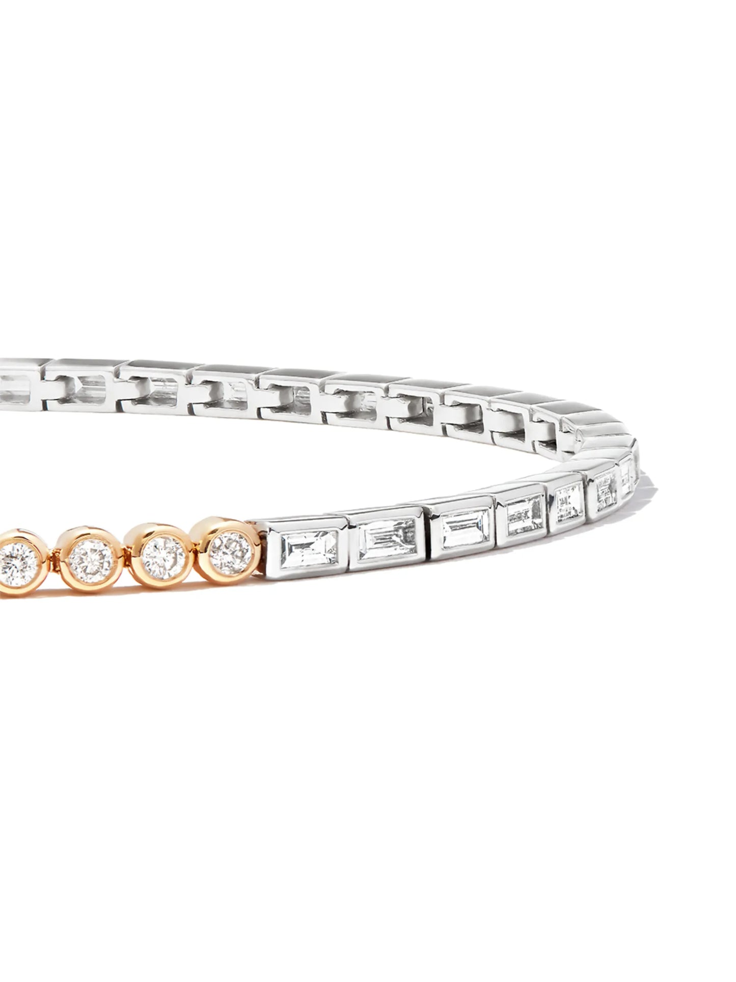 18kt yellow and white gold diamond bracelet