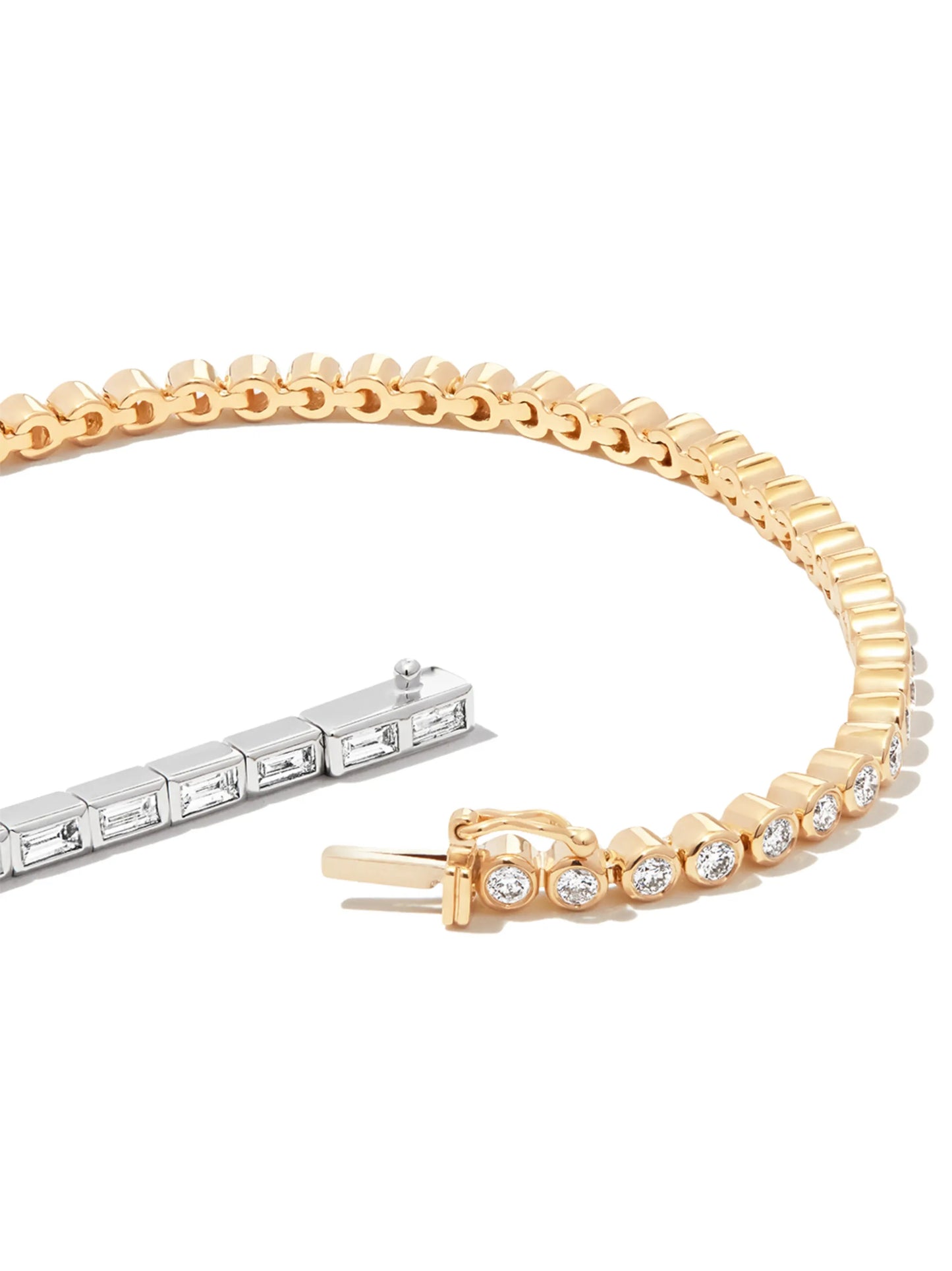 18kt yellow and white gold diamond bracelet