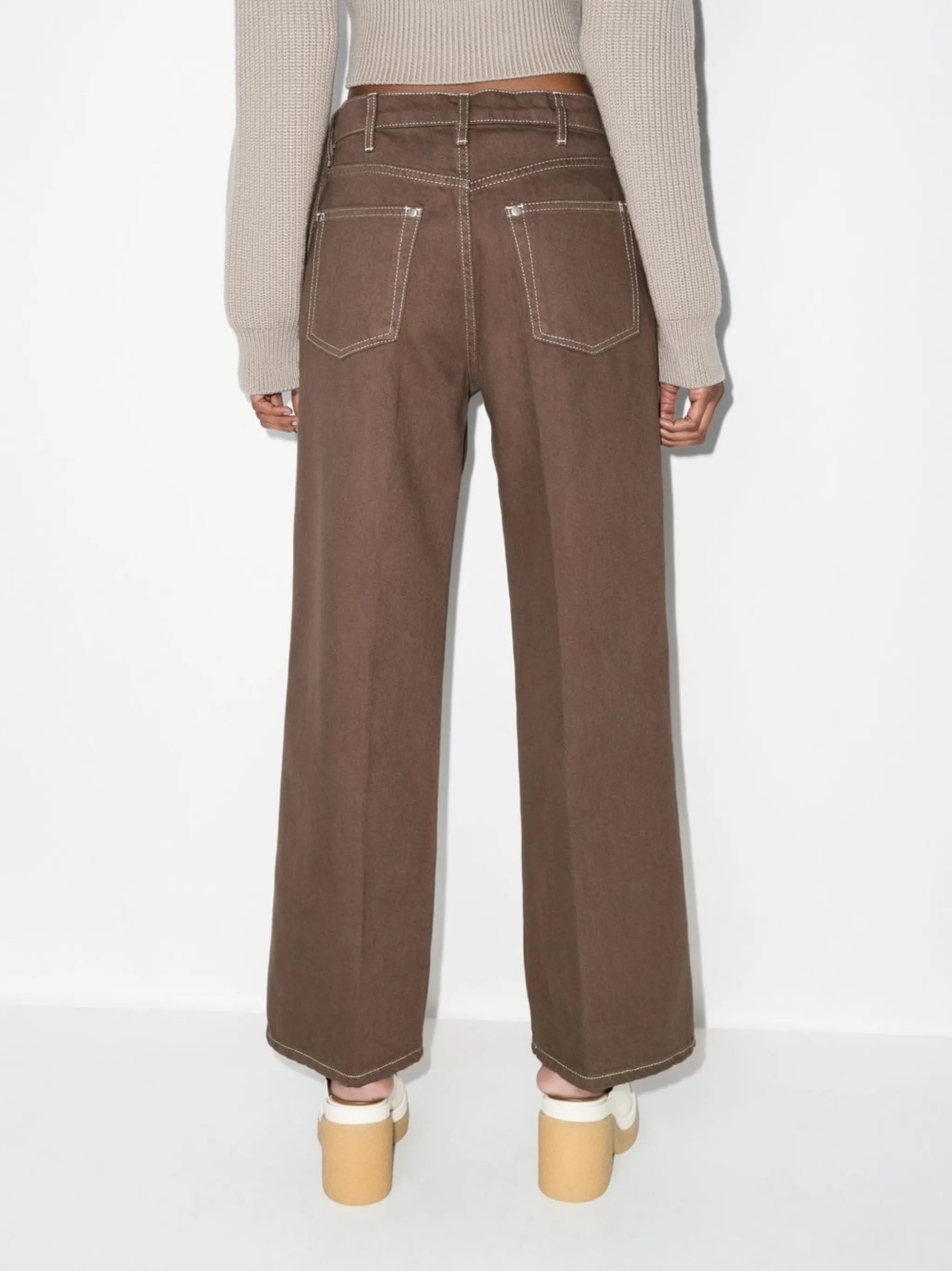 Cowboy high-rise wide-leg jeans