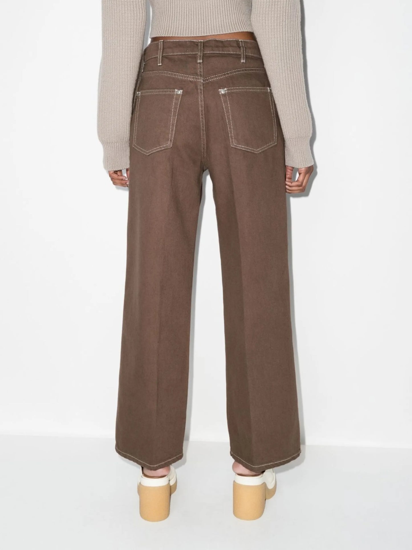 Cowboy high-rise wide-leg jeans