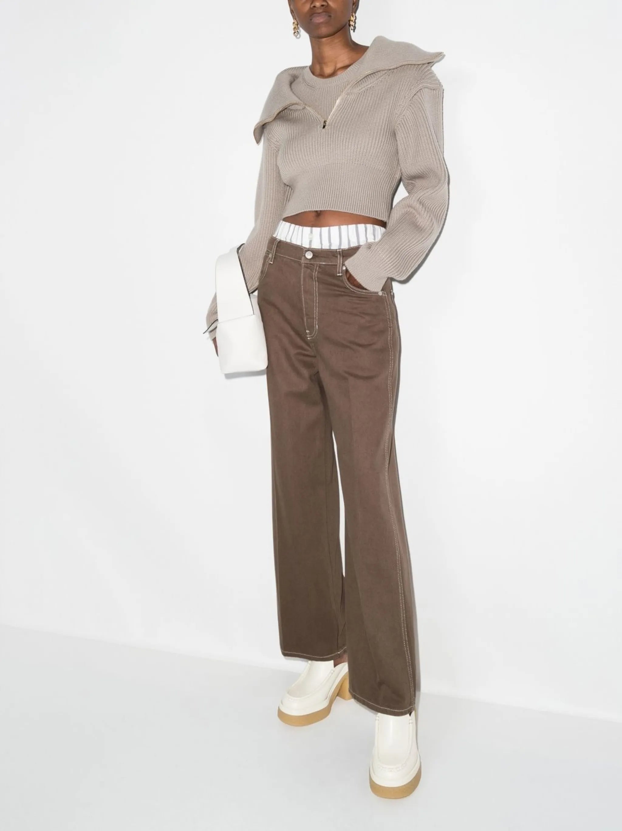 Cowboy high-rise wide-leg jeans