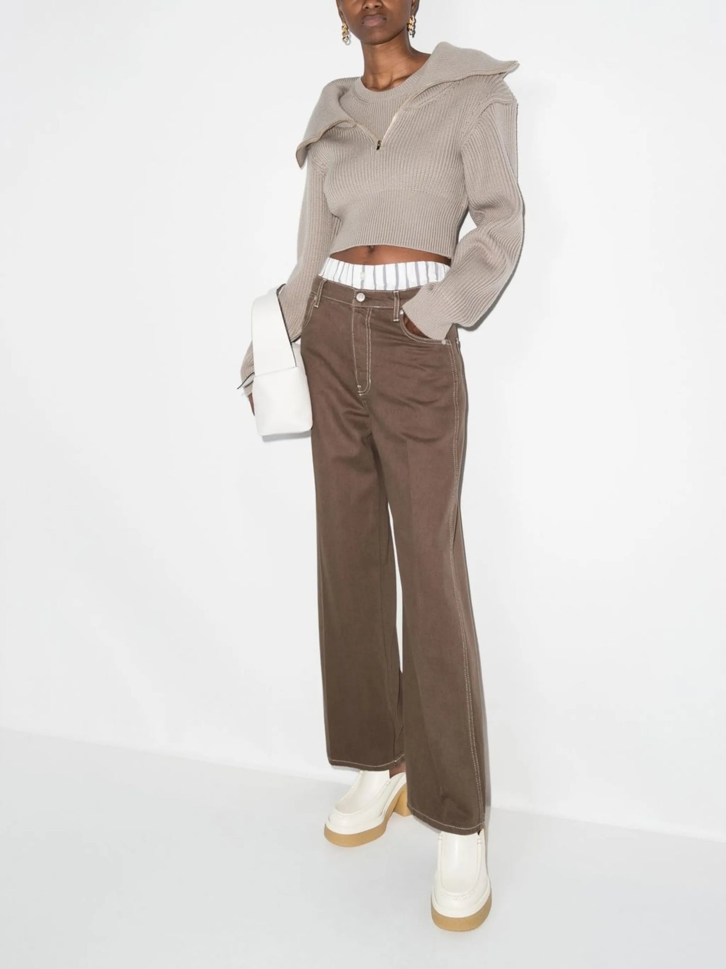 Cowboy high-rise wide-leg jeans