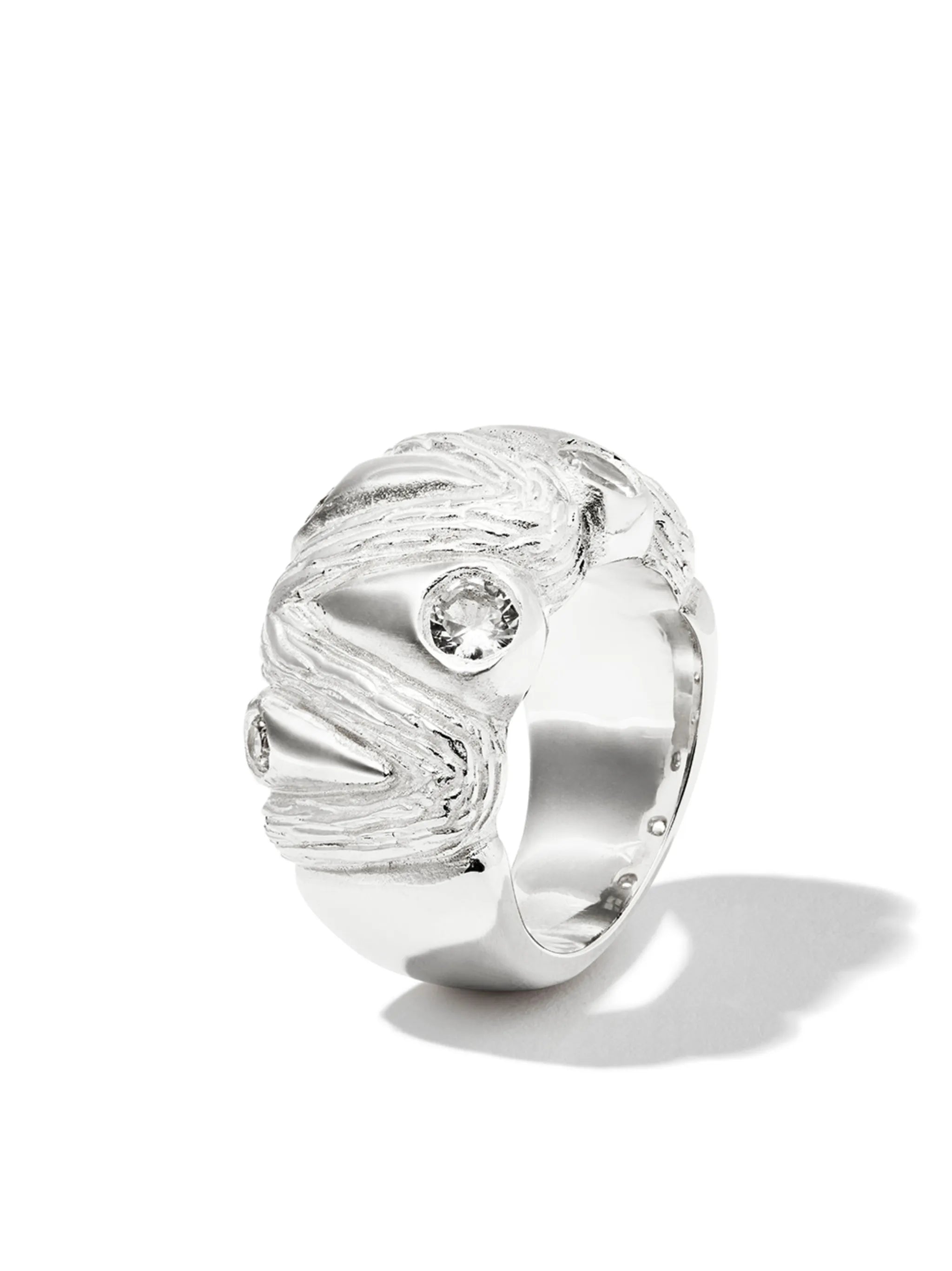 sterling silver Plants Share Everything sapphire ring