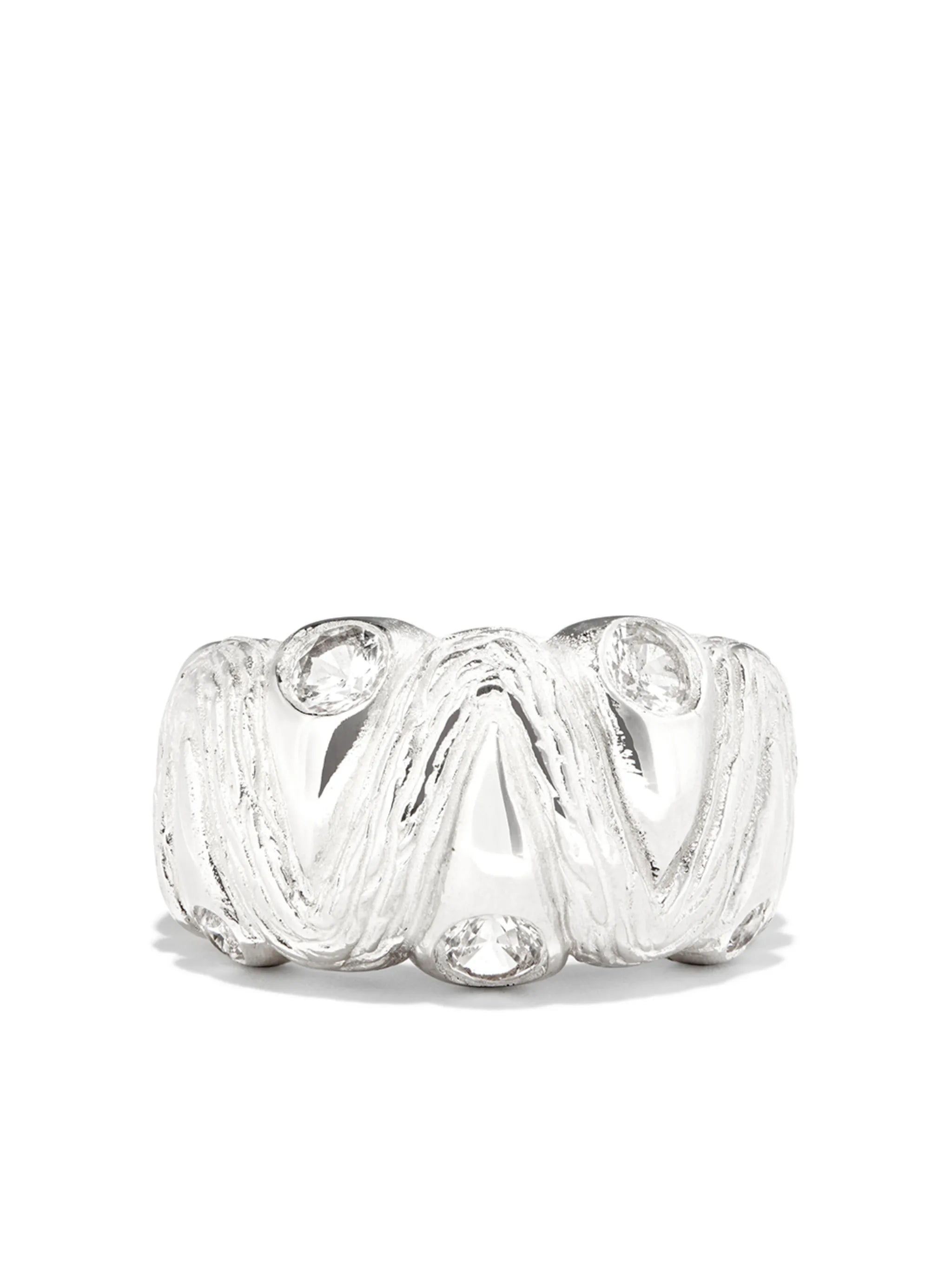 sterling silver Plants Share Everything sapphire ring