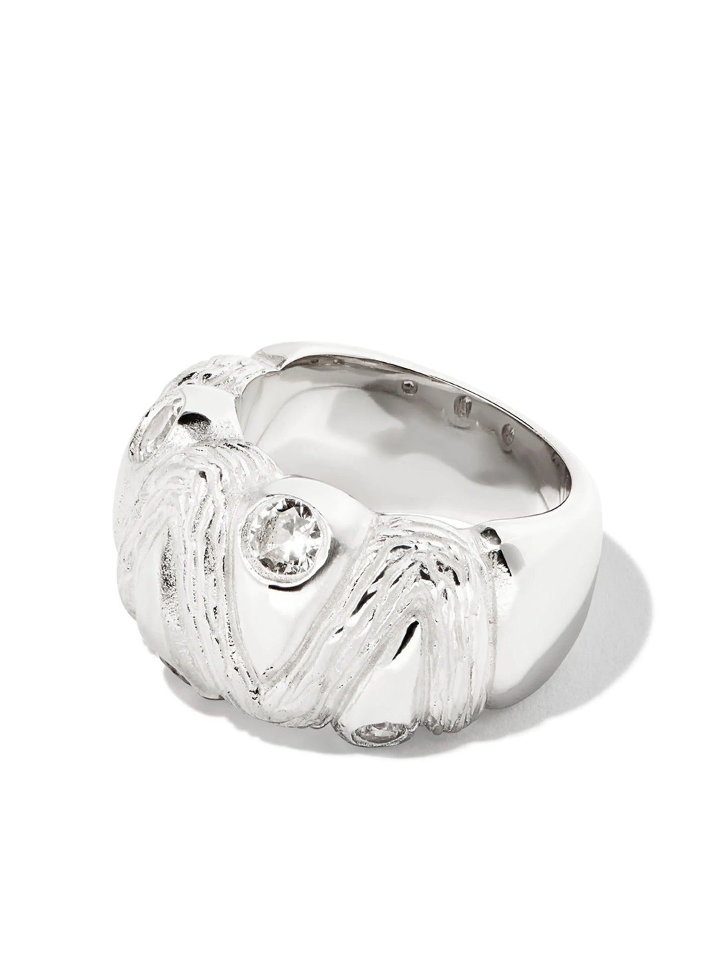 sterling silver Plants Share Everything sapphire ring