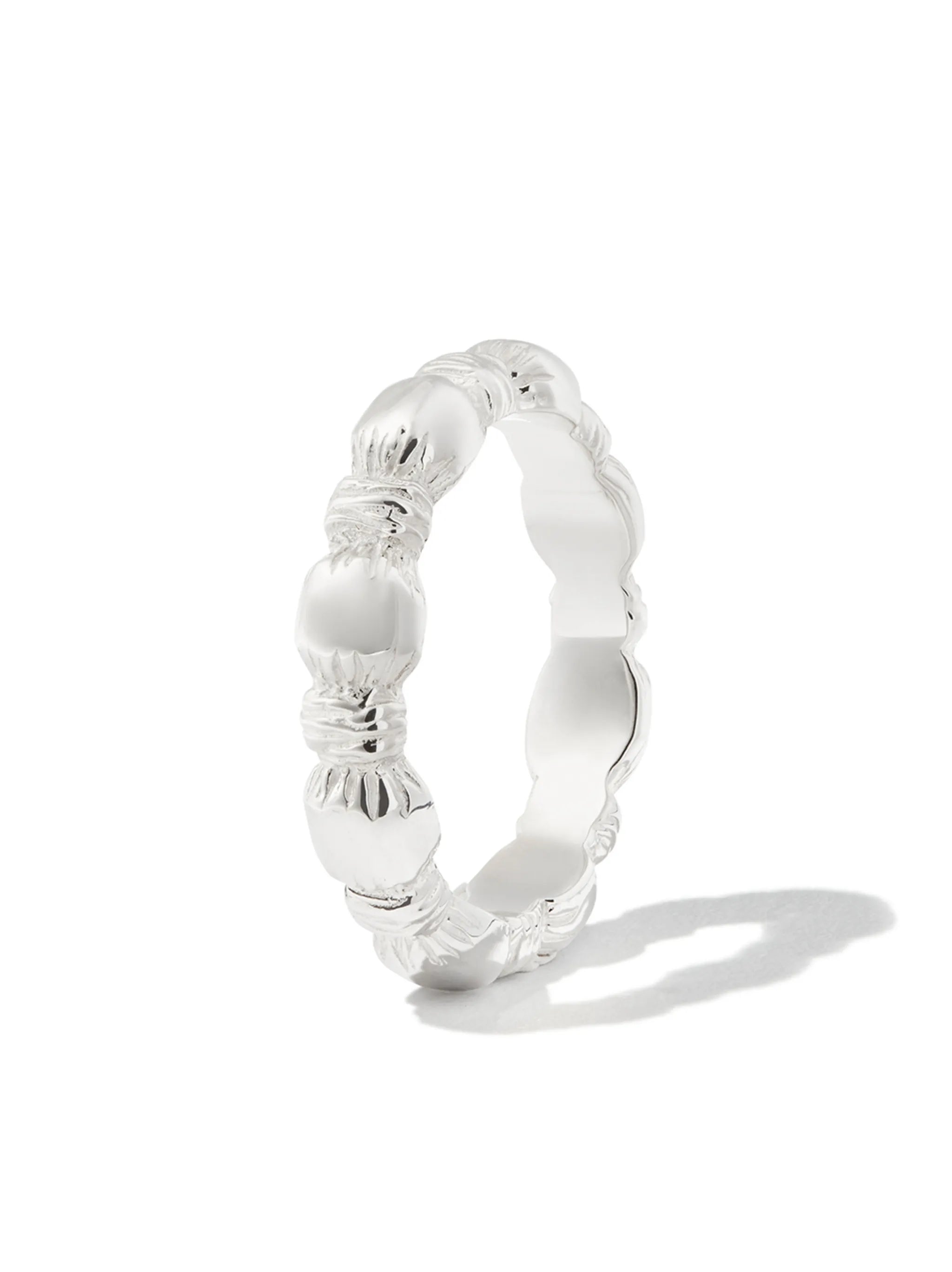 sterling silver Nature Round Root ring