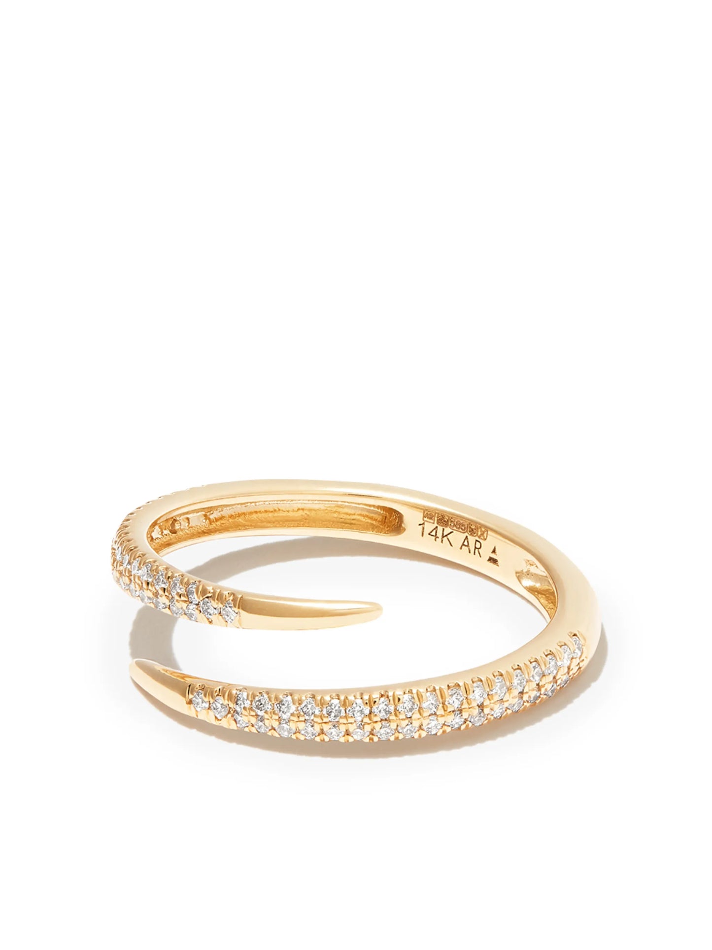 14kt yellow gold Thorn diamond wrap ring