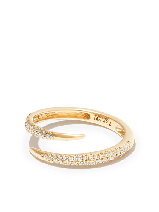 14kt yellow gold Thorn diamond wrap ring