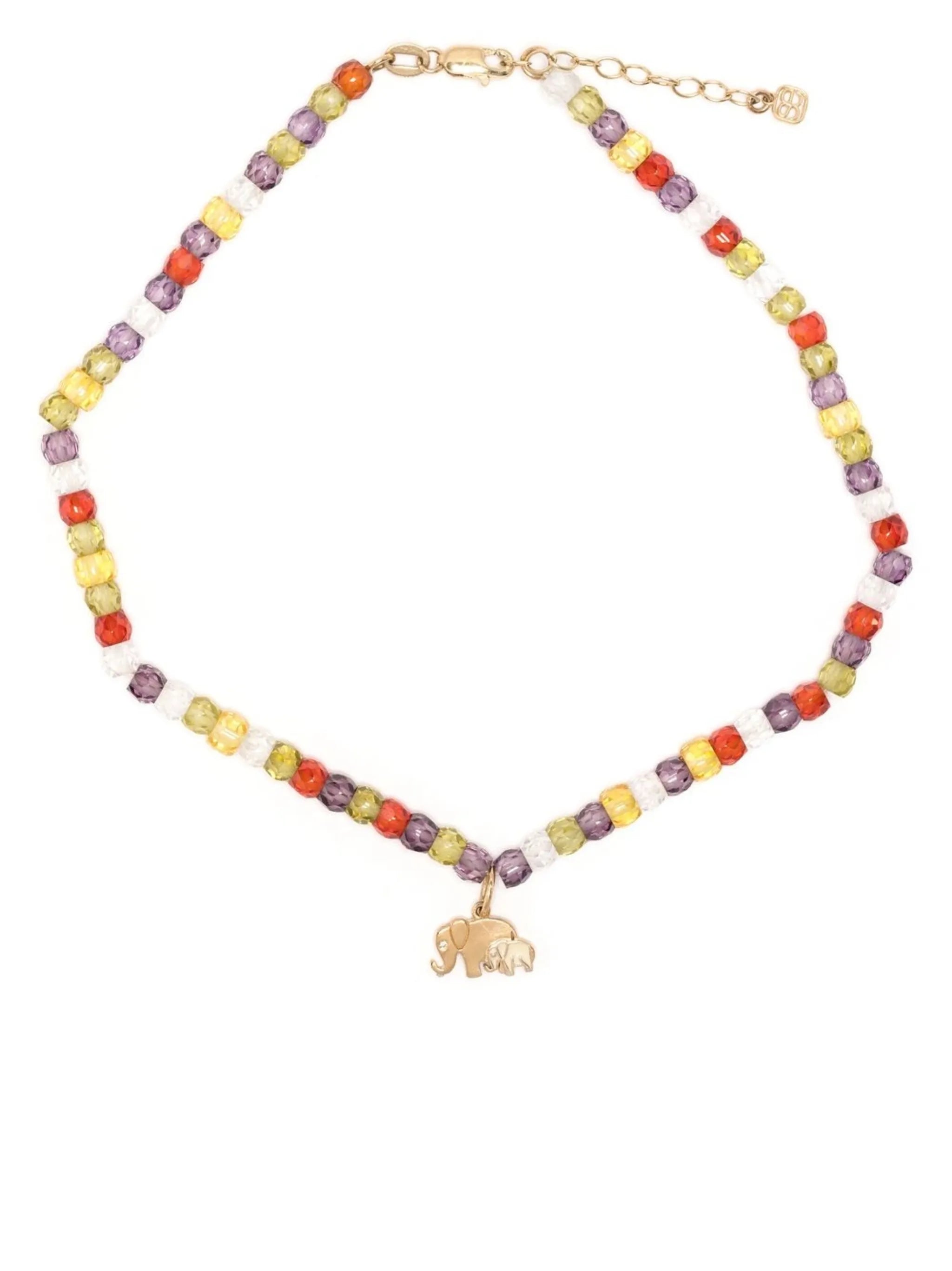 14kt yellow gold Elephant charm anklet