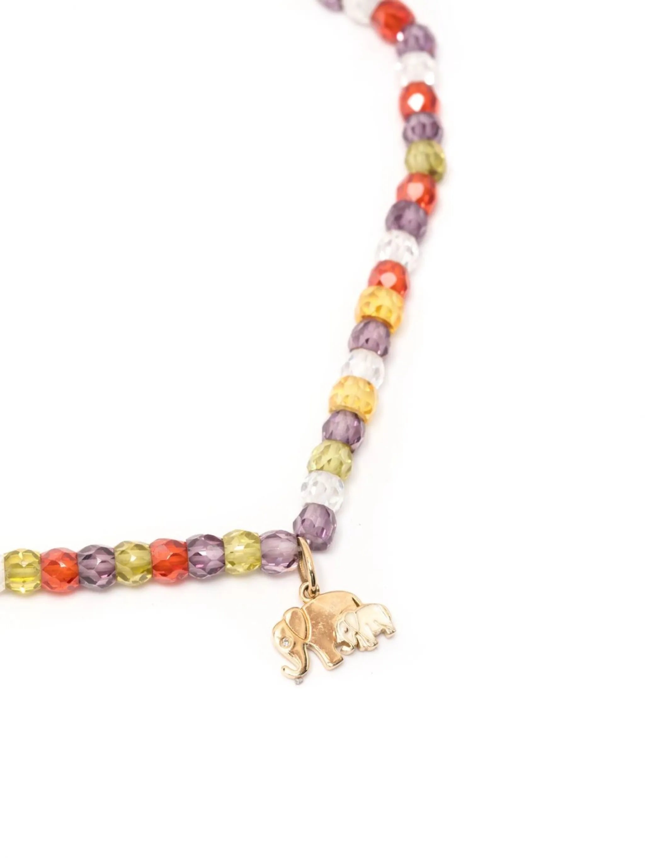 14kt yellow gold Elephant charm anklet