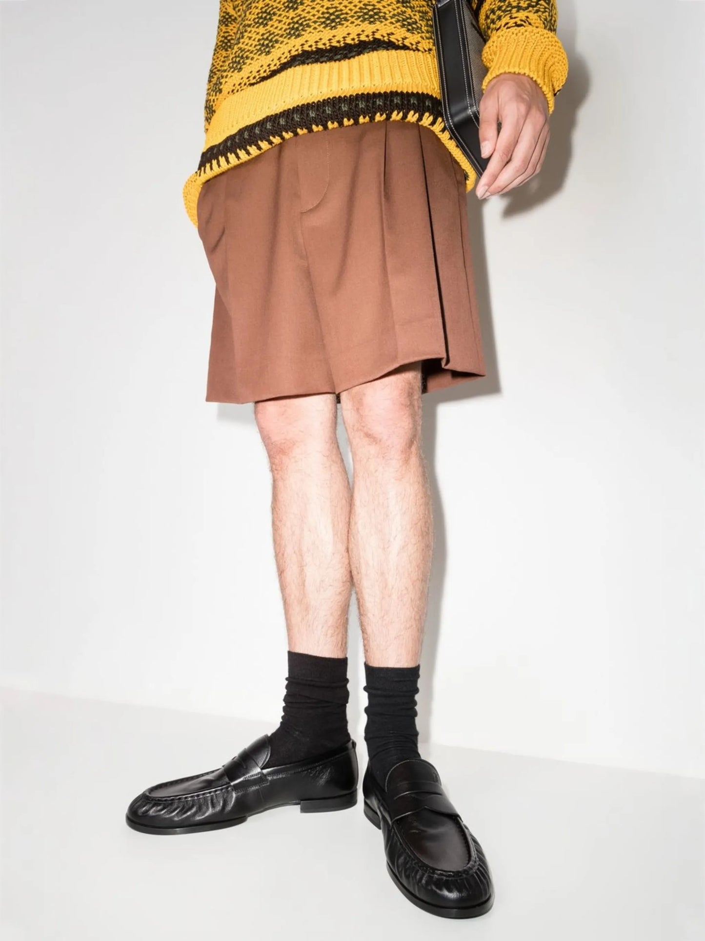 debossed-logo penny loafers