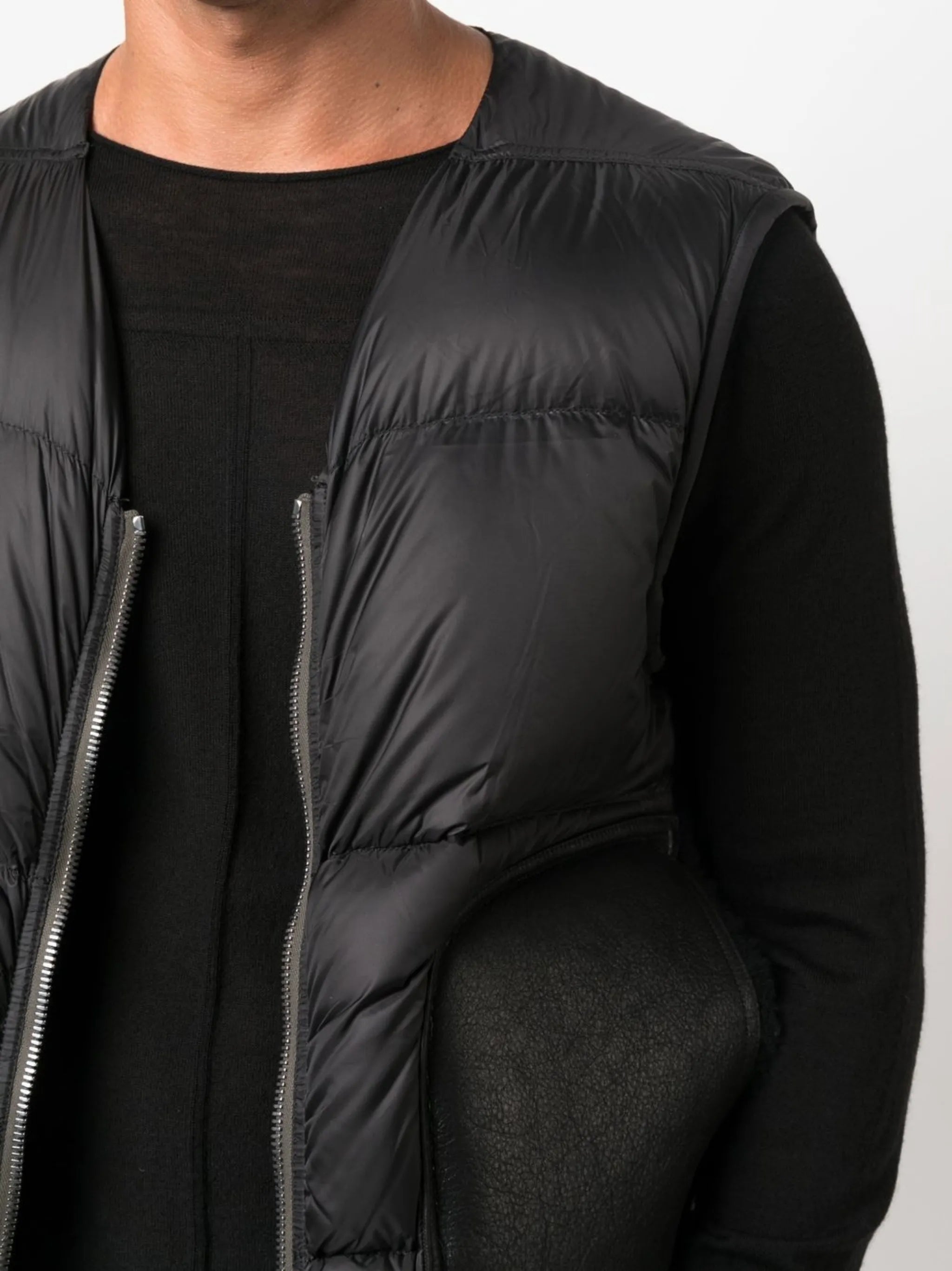 feather-down cargo vest