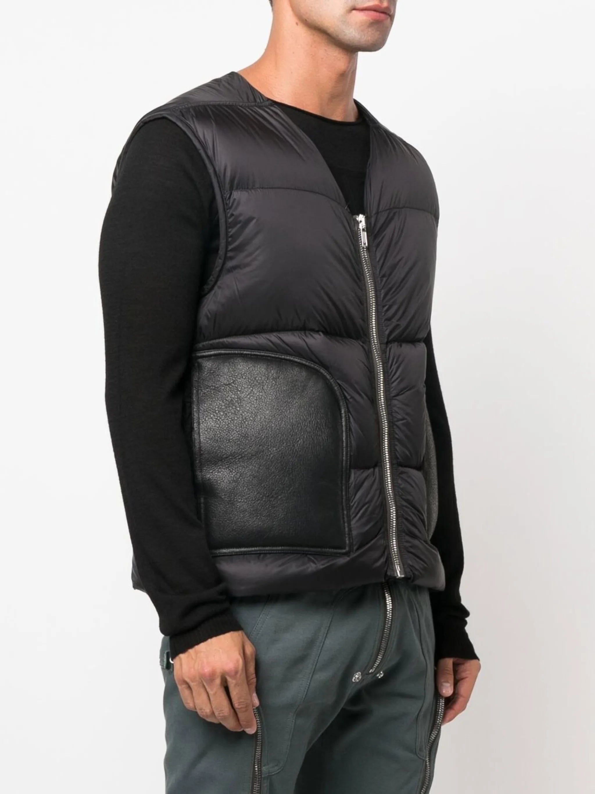feather-down cargo vest