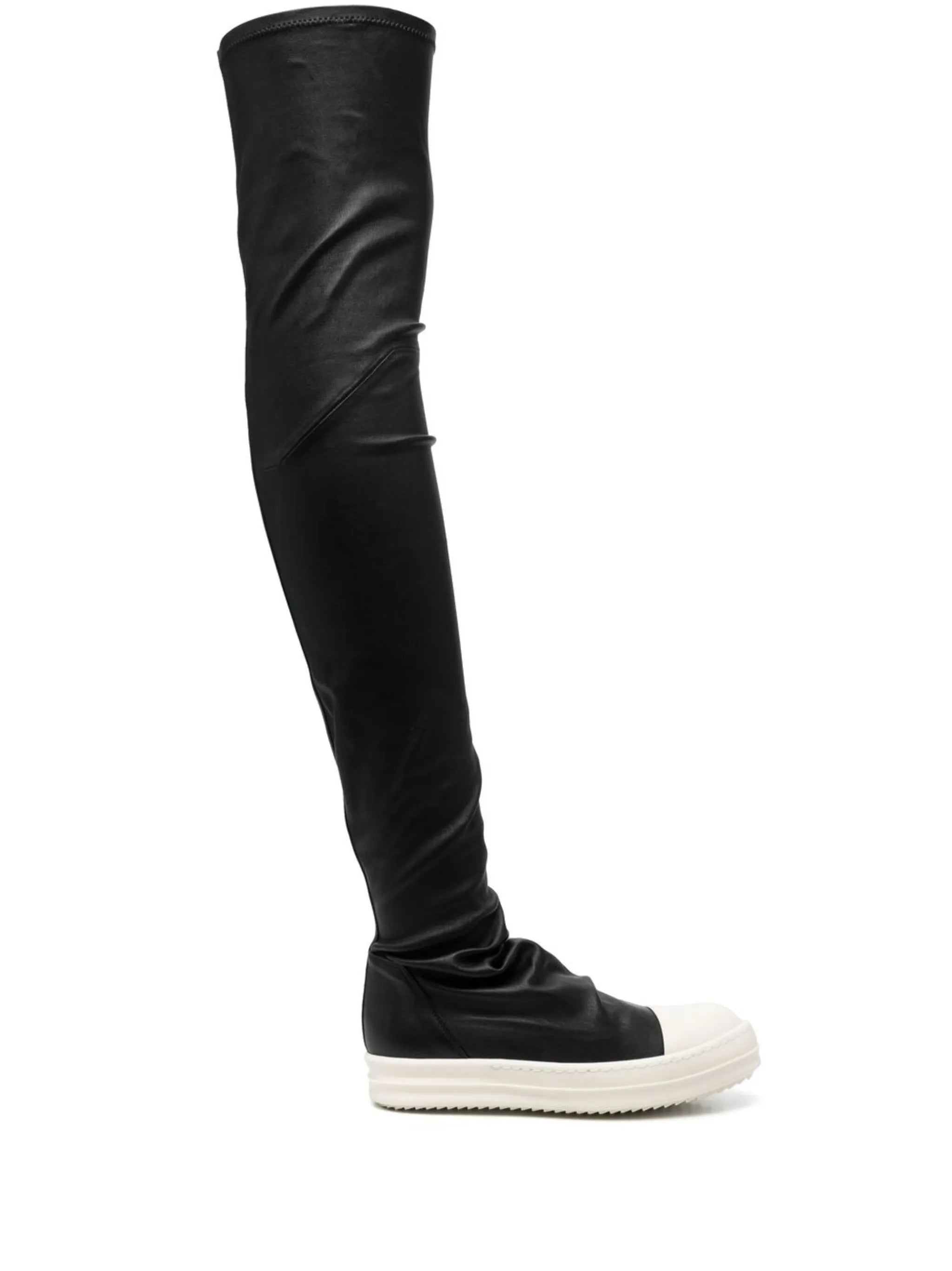thigh-high flatform boots