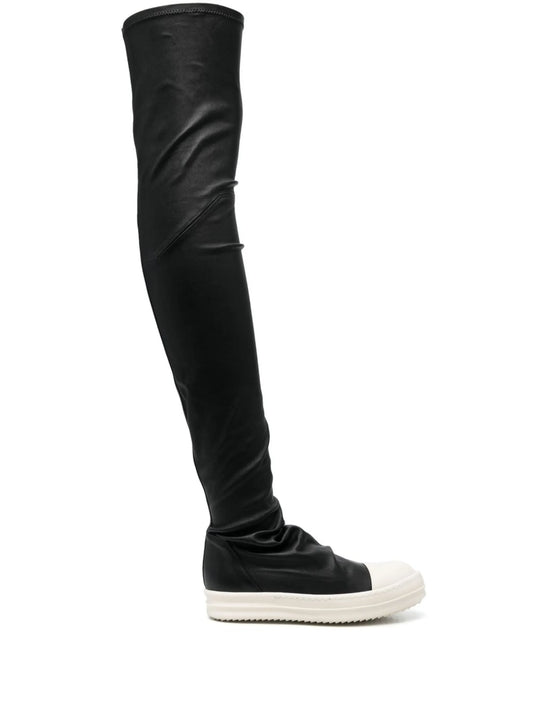 thigh-high flatform boots