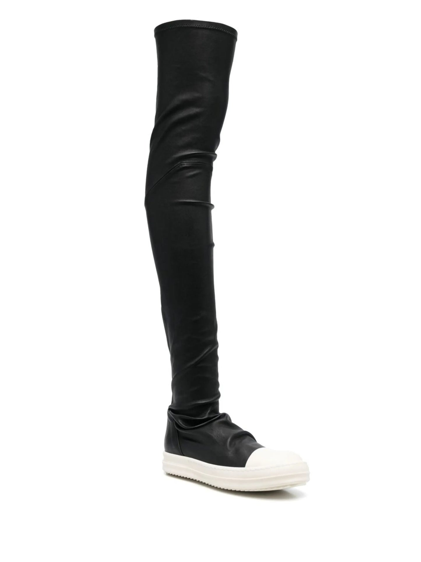 thigh-high flatform boots