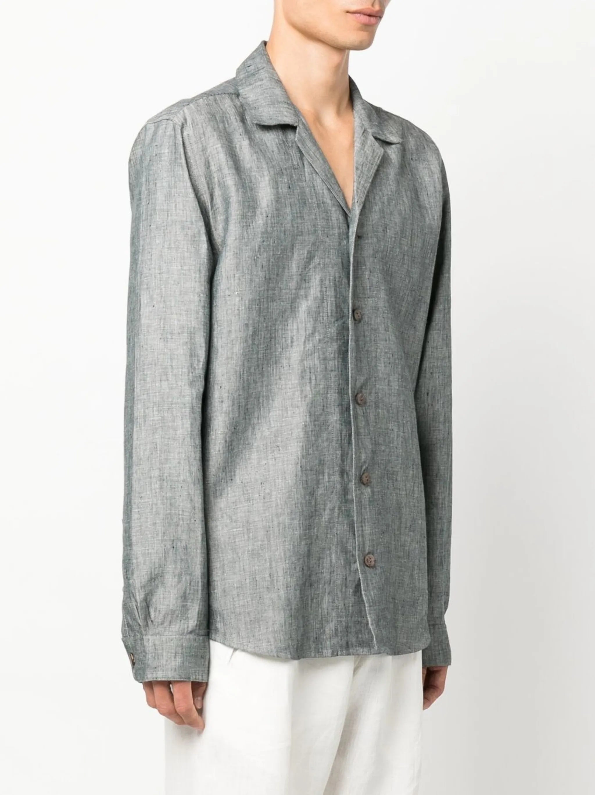 Paloma long-sleeve linen shirt