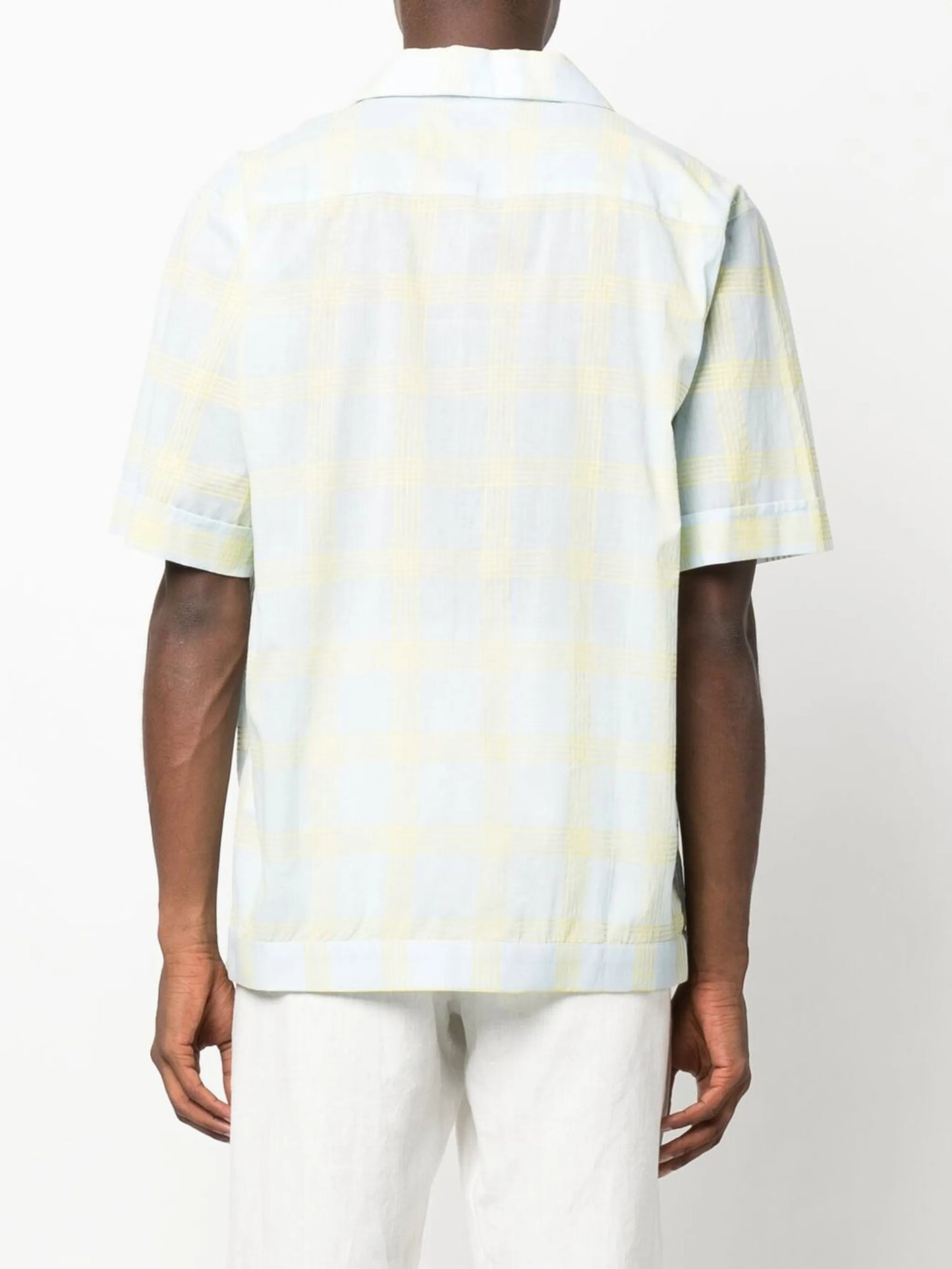 check-pattern short-sleeve shirt