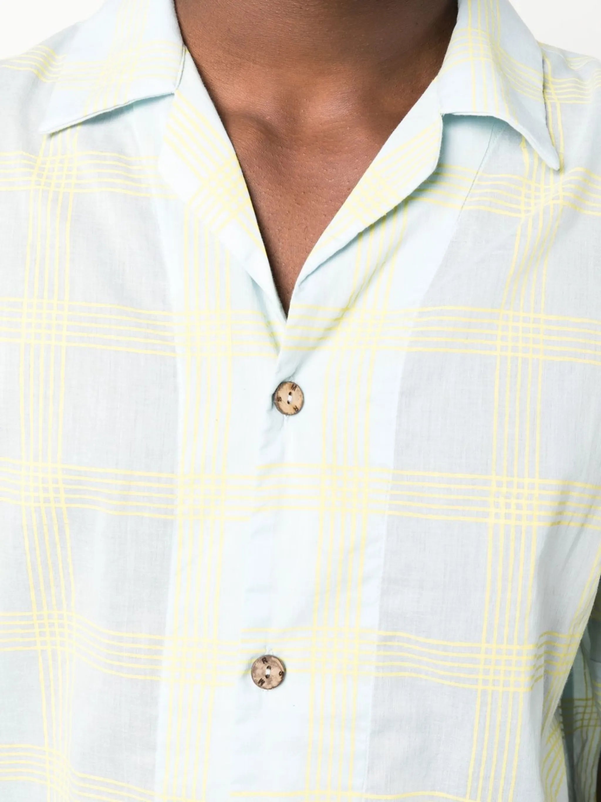 check-pattern short-sleeve shirt