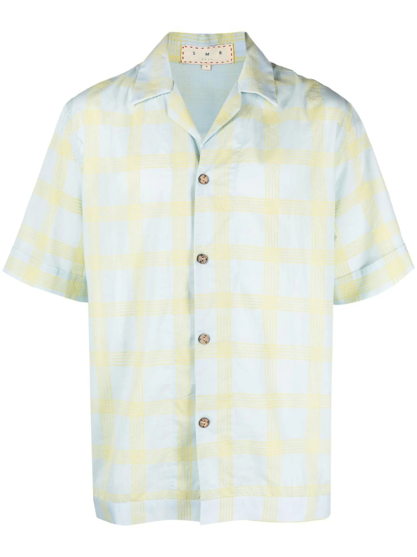 check-pattern short-sleeve shirt