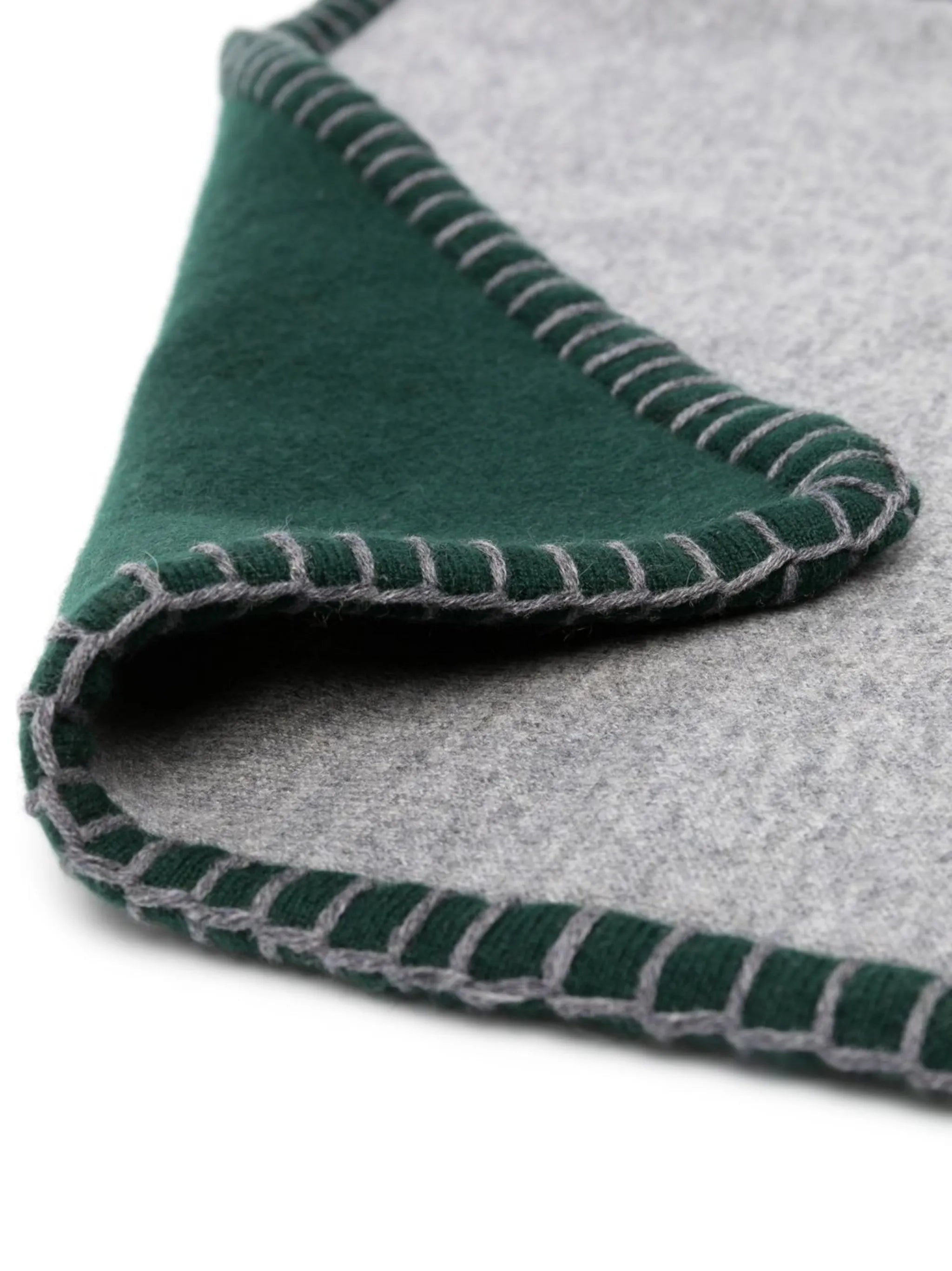 stitched-edge cashmere cushion cover