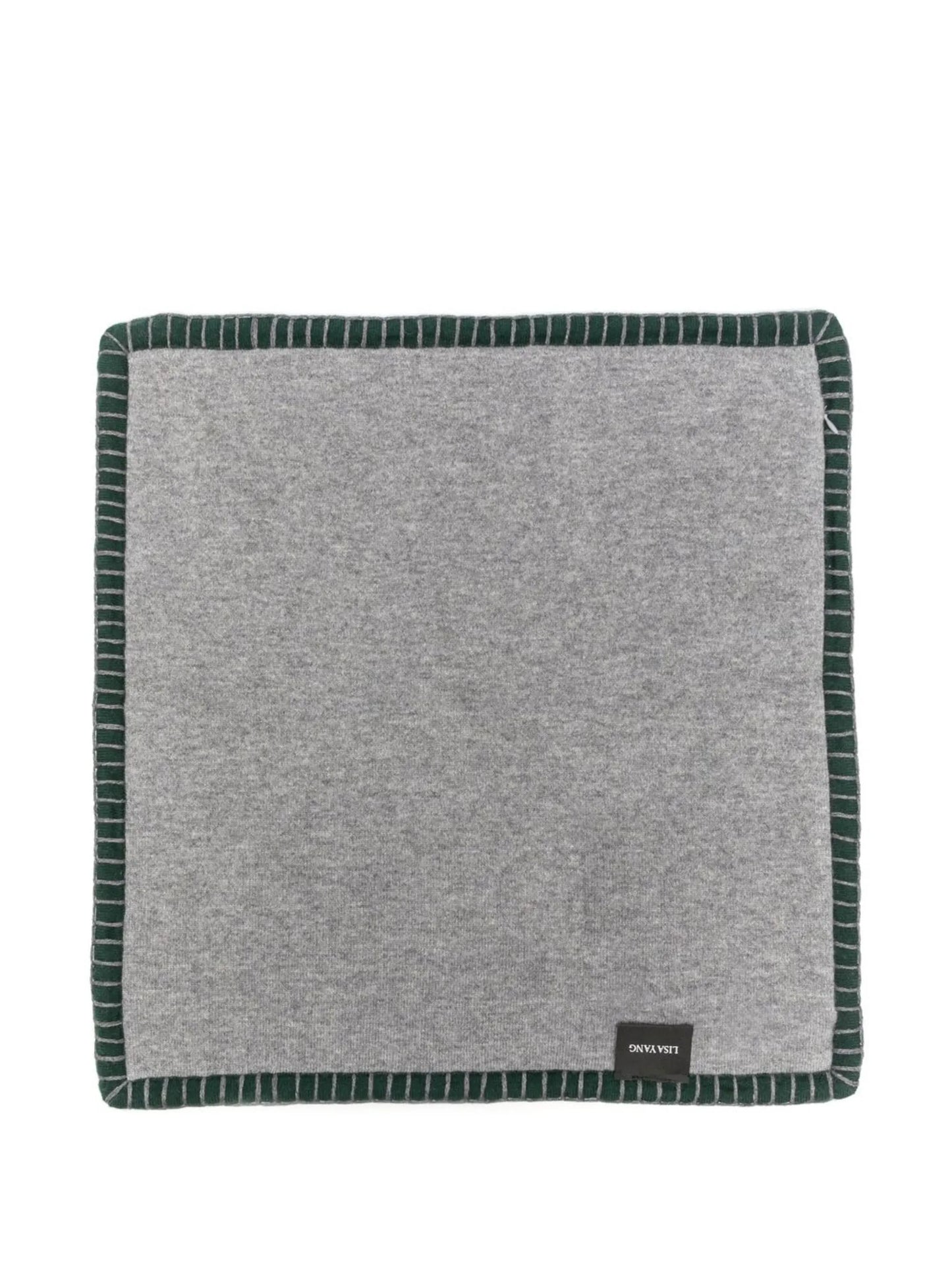stitched-edge cashmere cushion cover