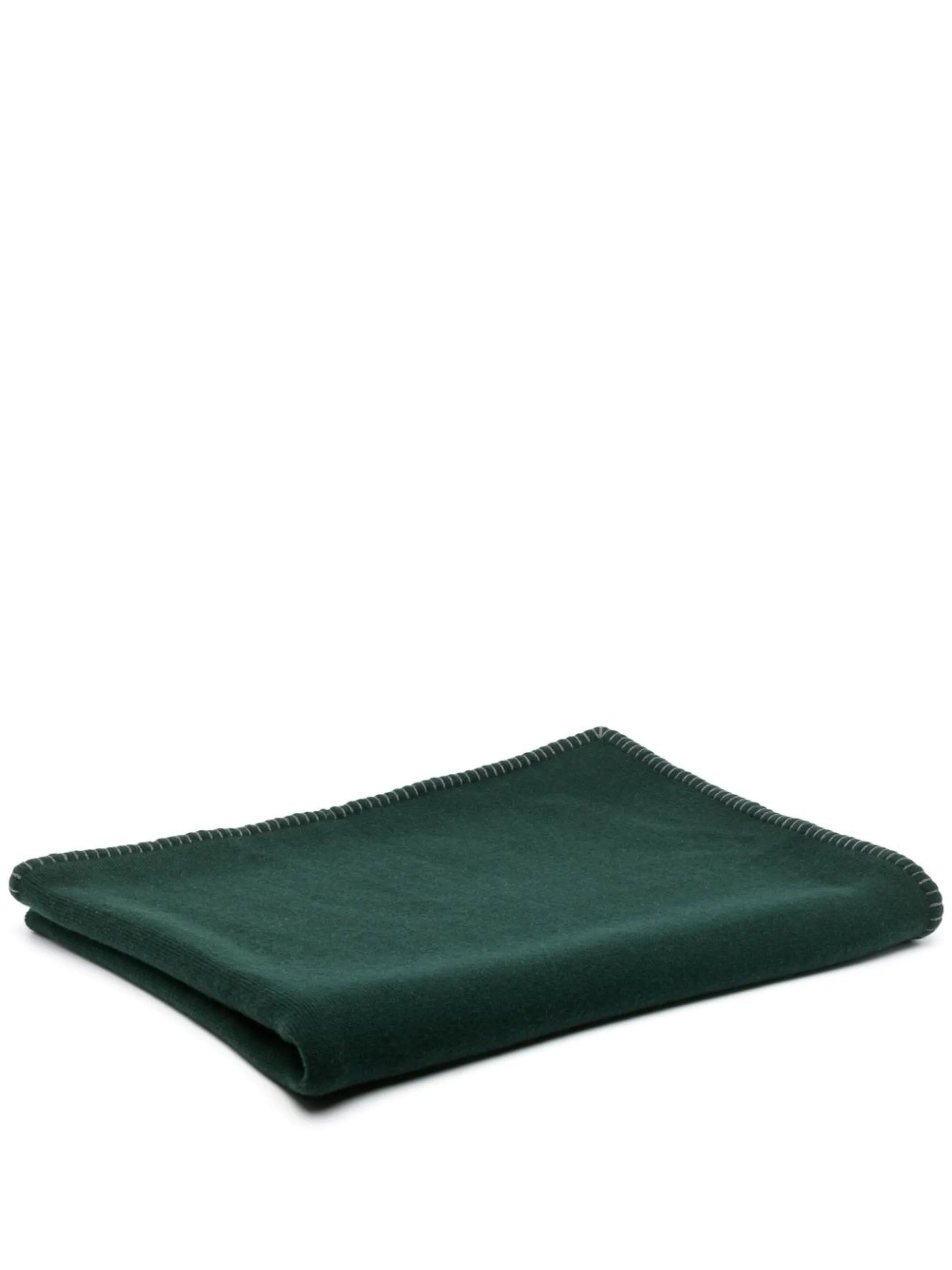 stitched-edge cashmere blanket