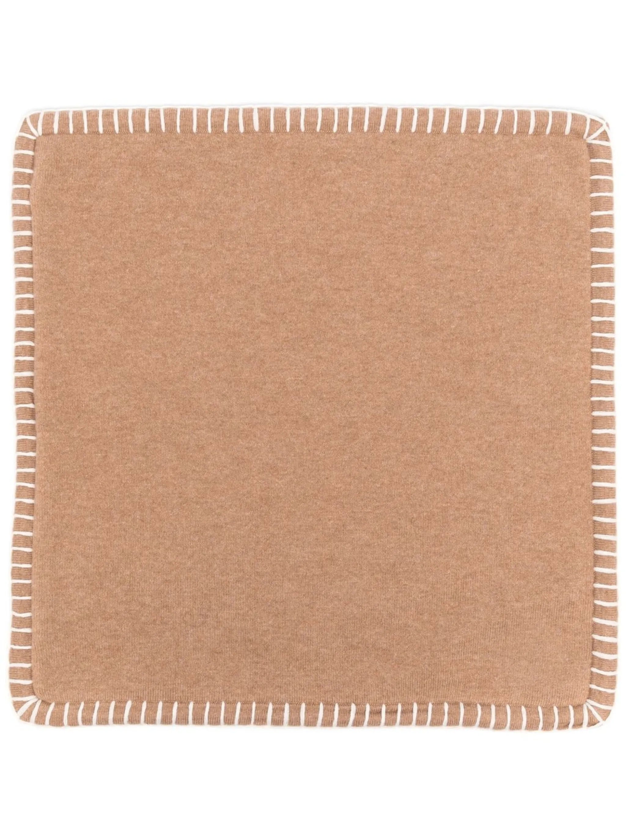 stitched-edge cashmere pillow case