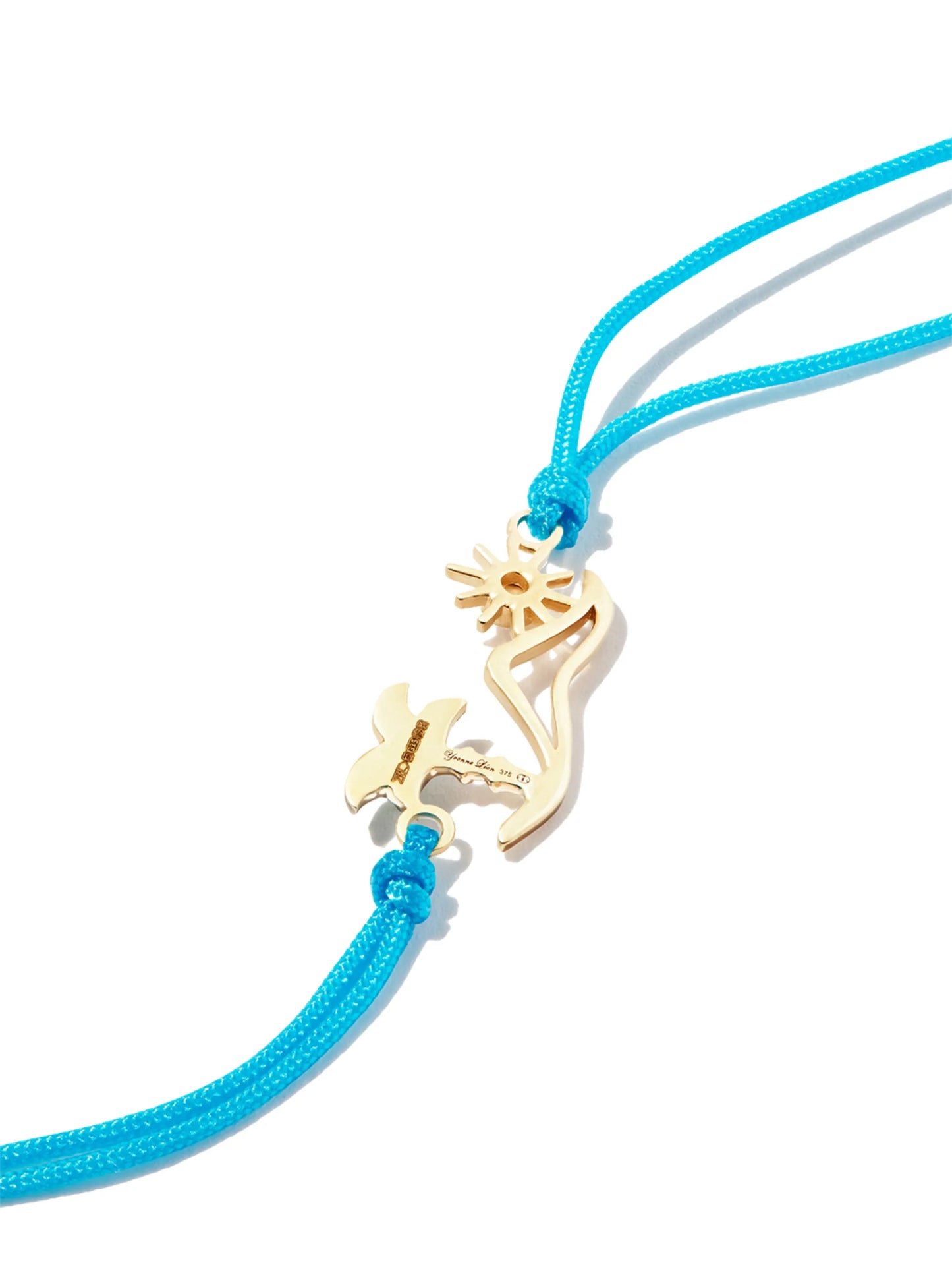 9kt yellow gold diamond island necklace