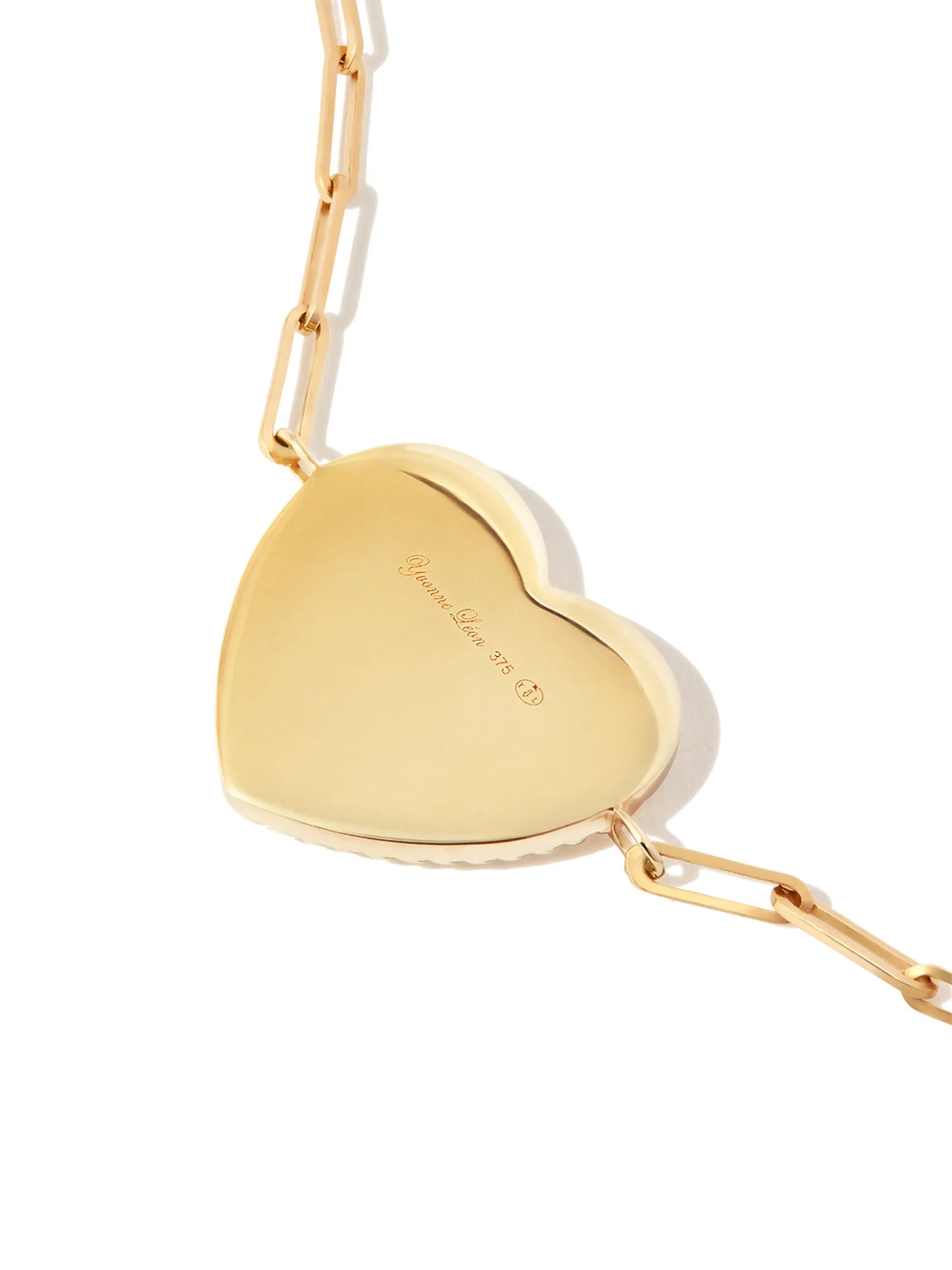 9kt and 18kt yellow gold malachite diamond heart chain bracelet