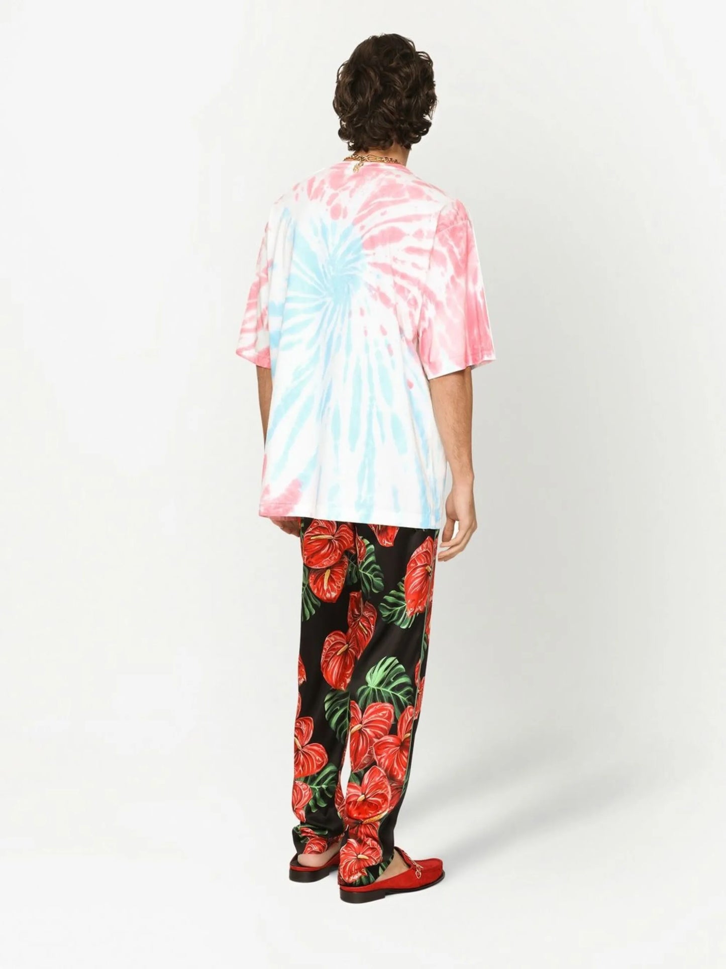 tie-dye print cotton T-shirt