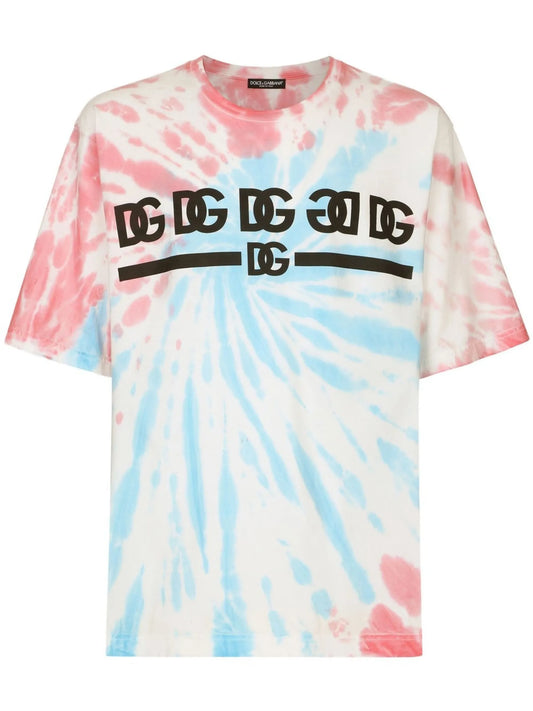 tie-dye print cotton T-shirt
