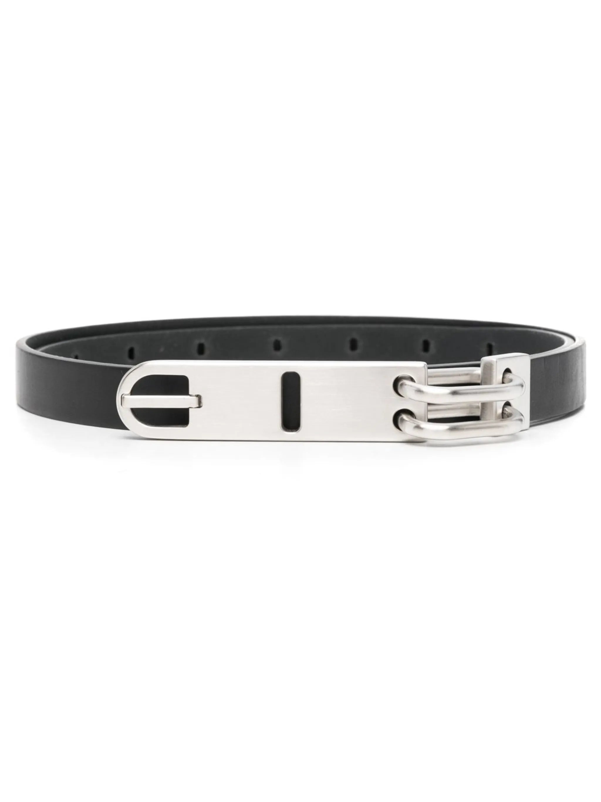 Tongue leather belt