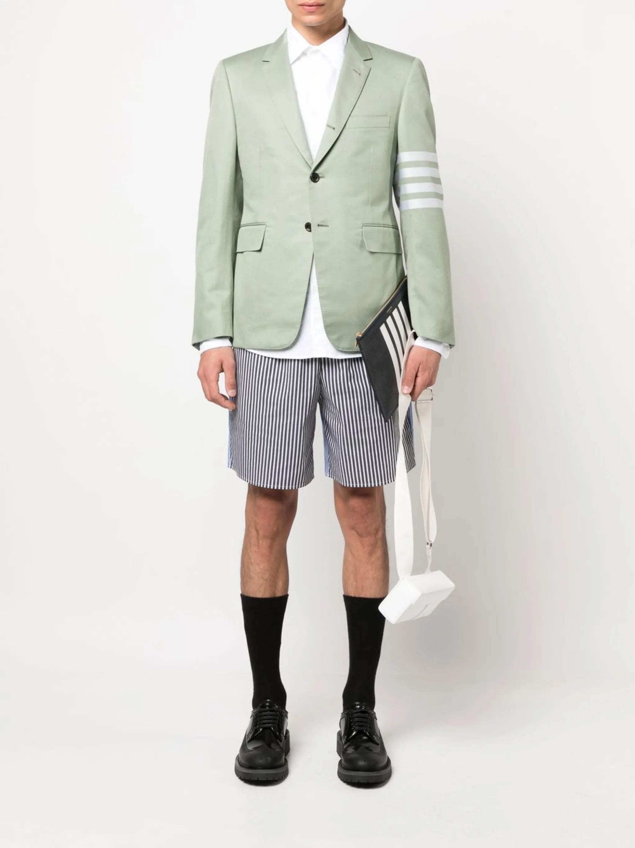 4-Bar stripe single-breasted blazer