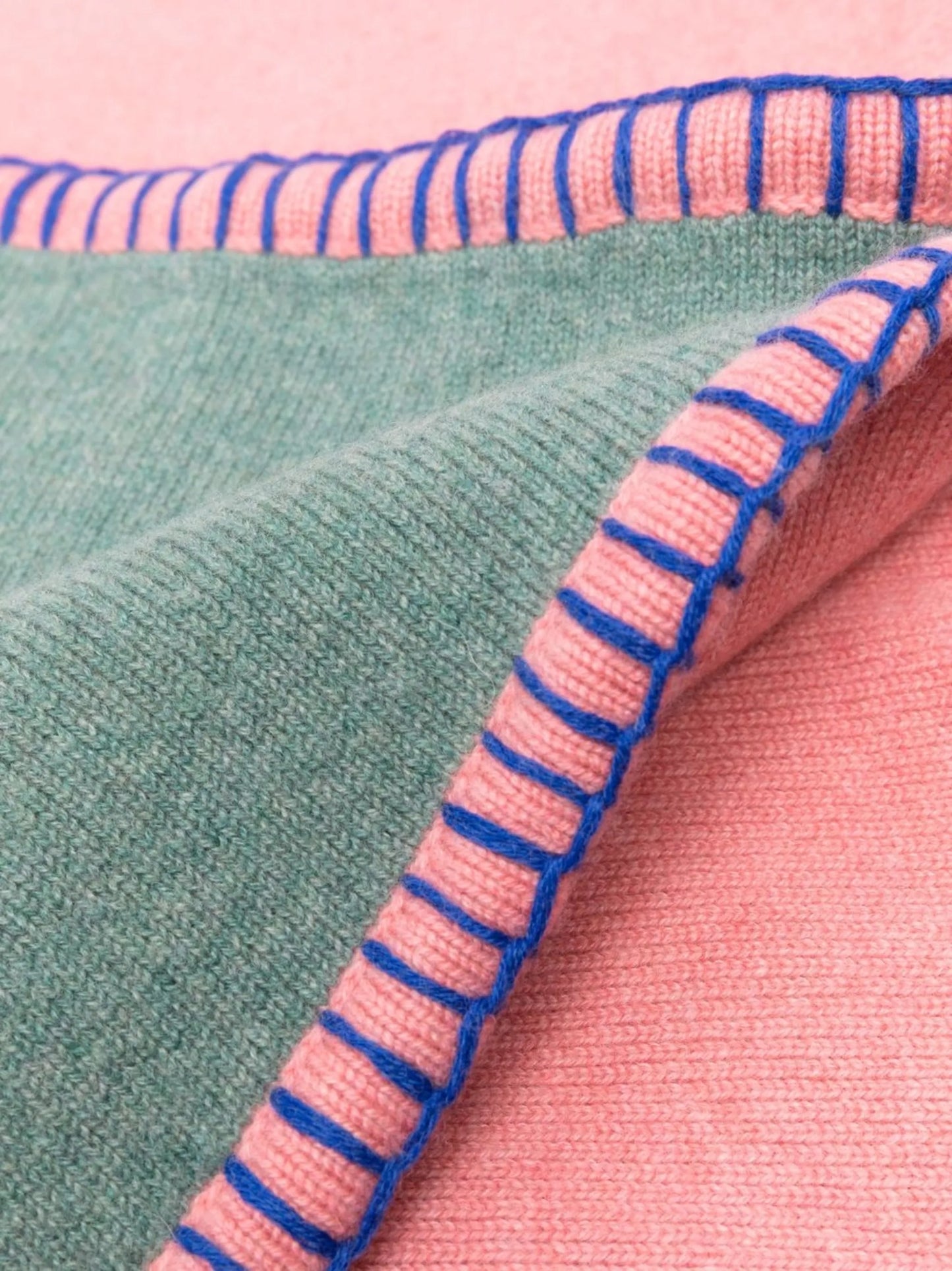 Stockholm stitched-edge cashmere blanket