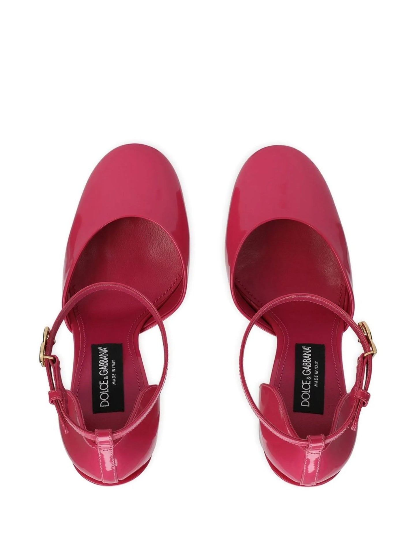 145mm patent-leather platform pumps
