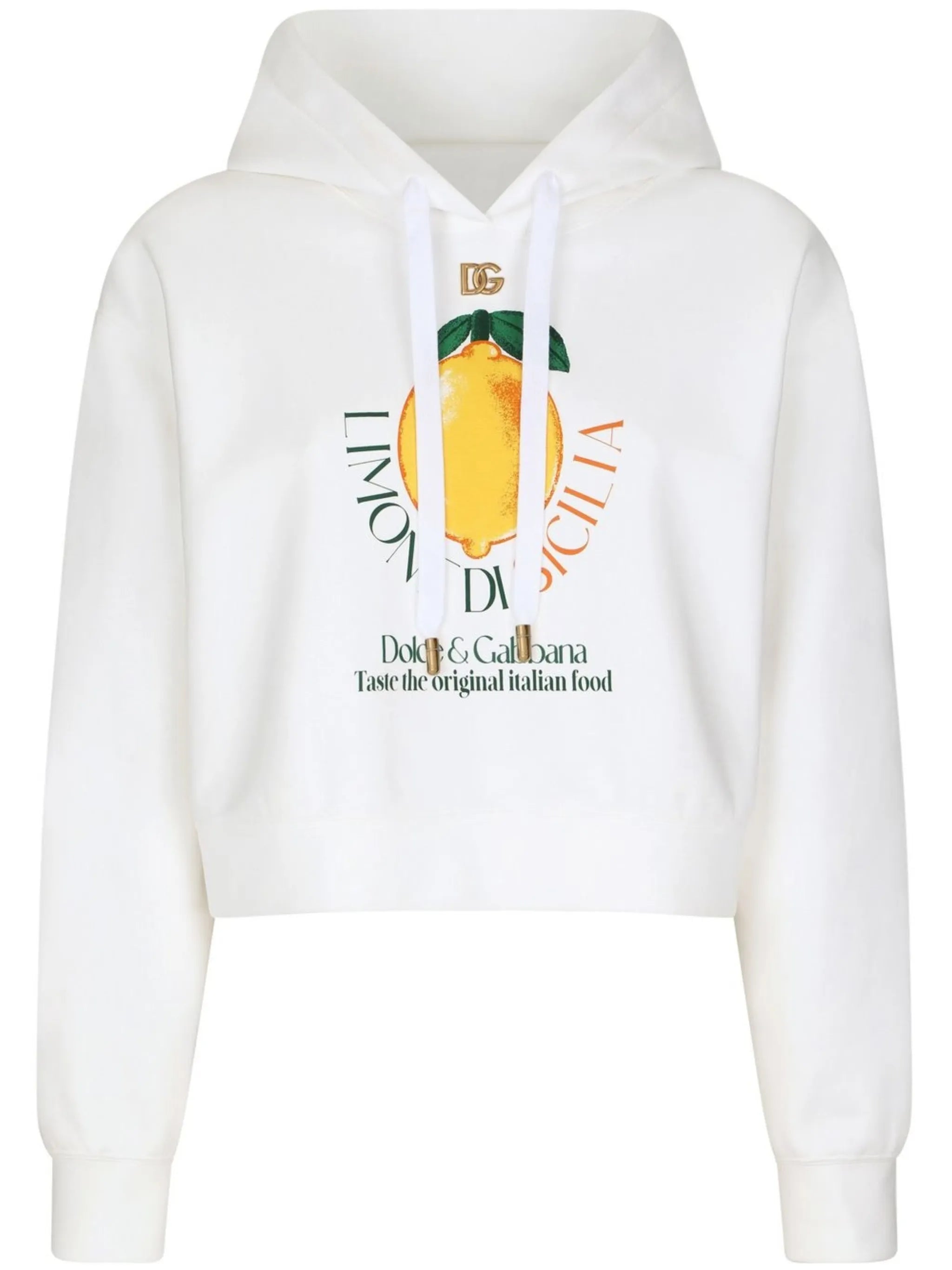 graphic-print drawstring hoodie