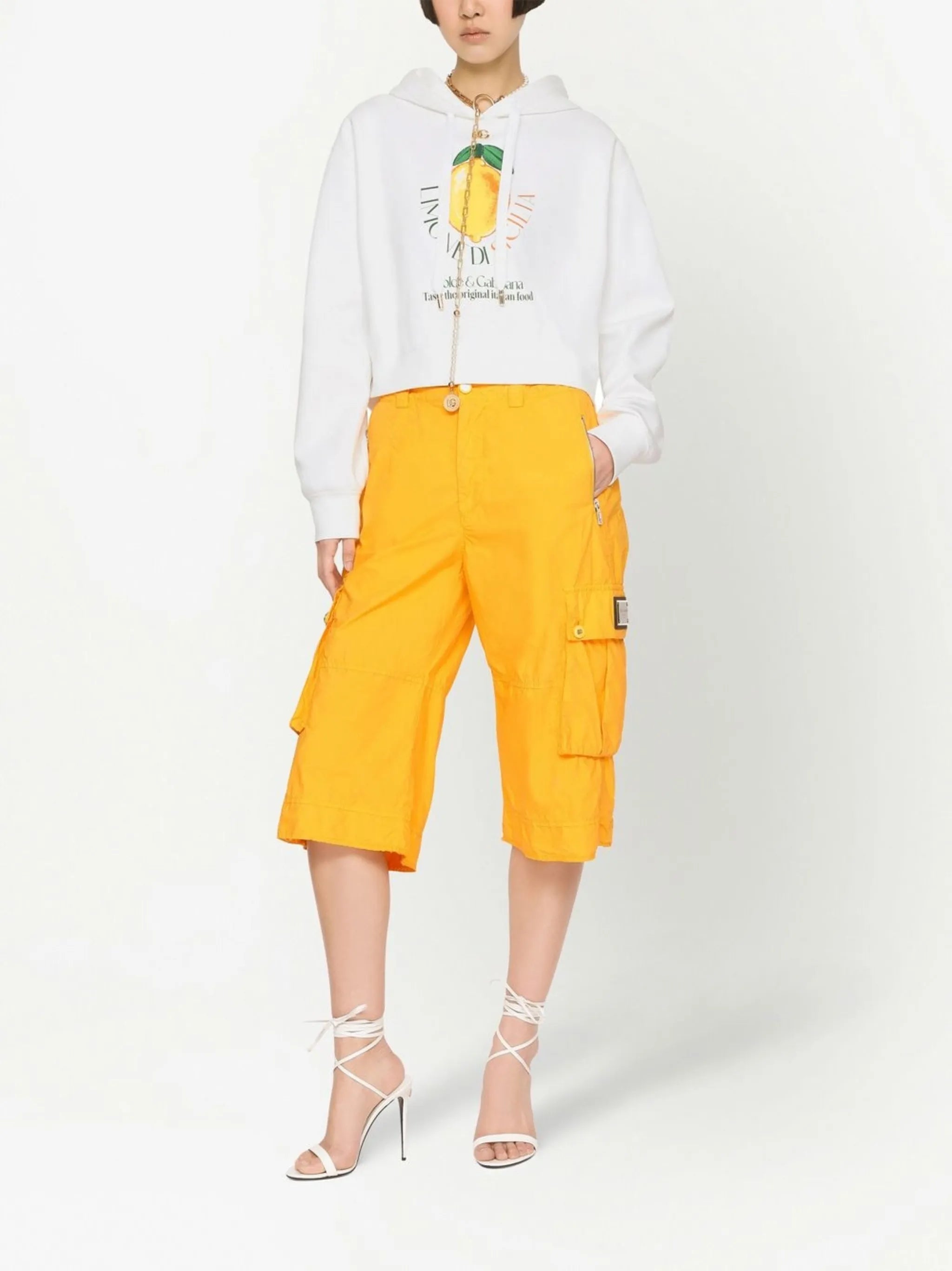 graphic-print drawstring hoodie