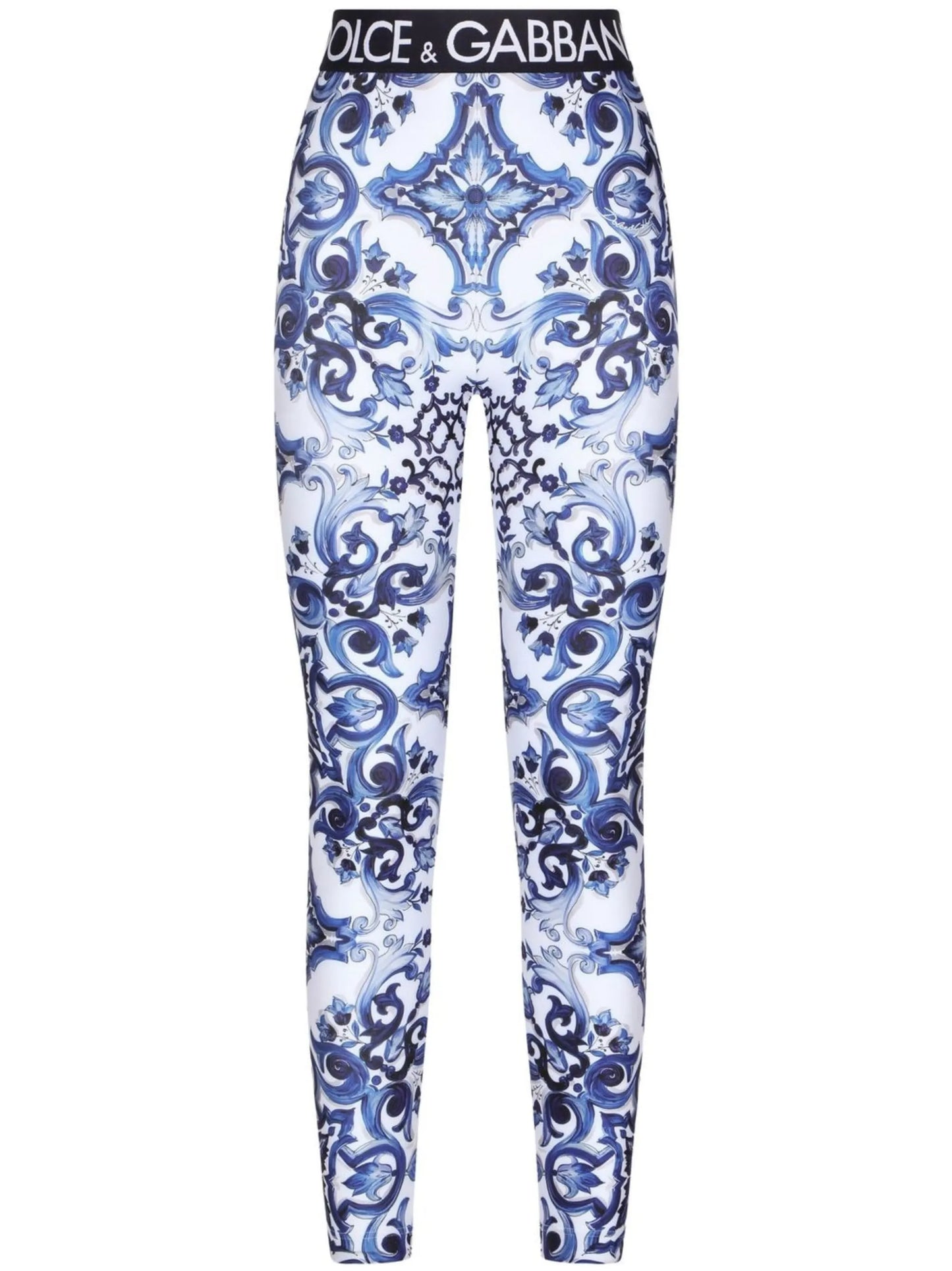 Majolica-print jersey leggings