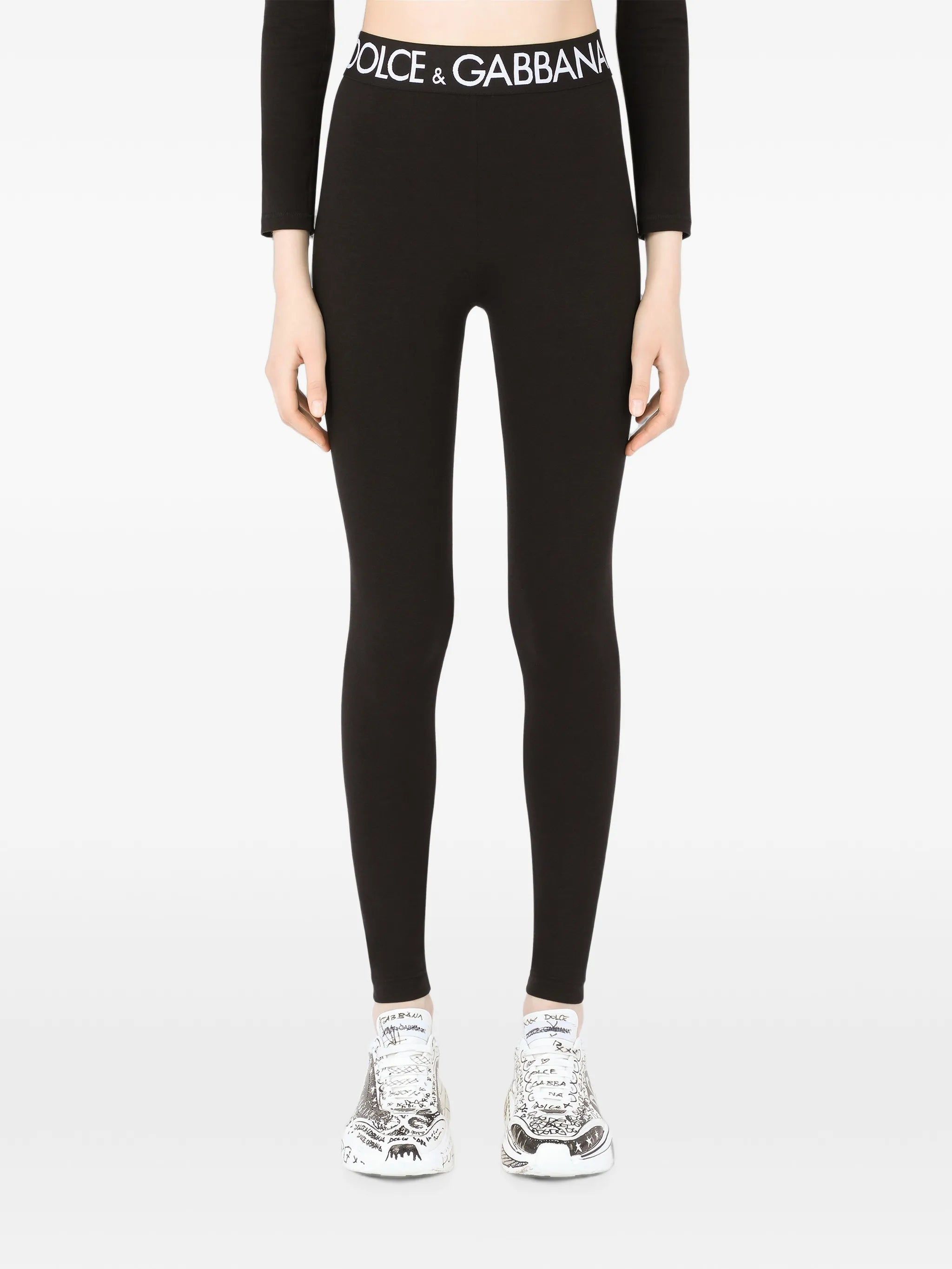 logo-waistband jersey leggings