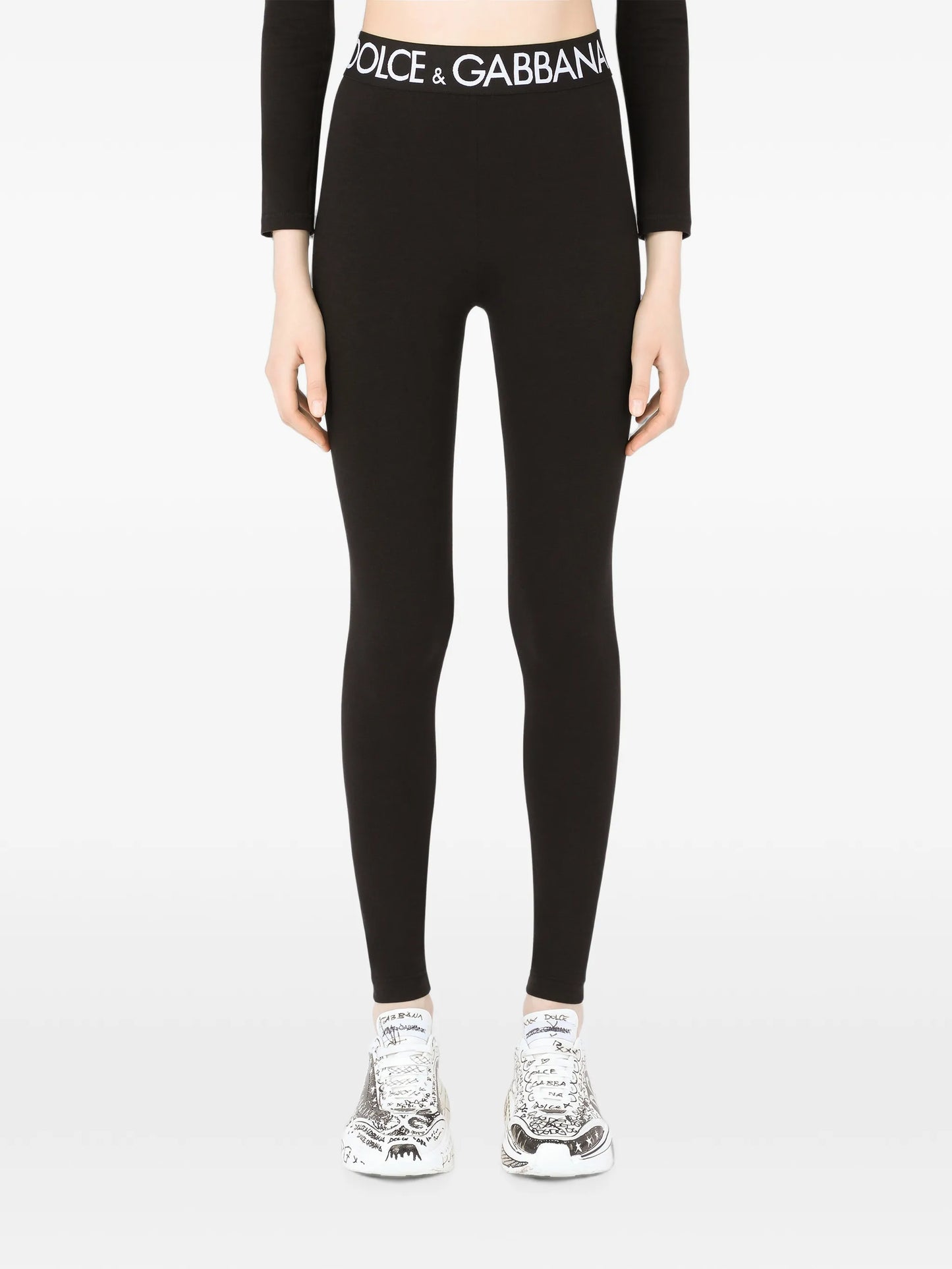 logo-waistband jersey leggings