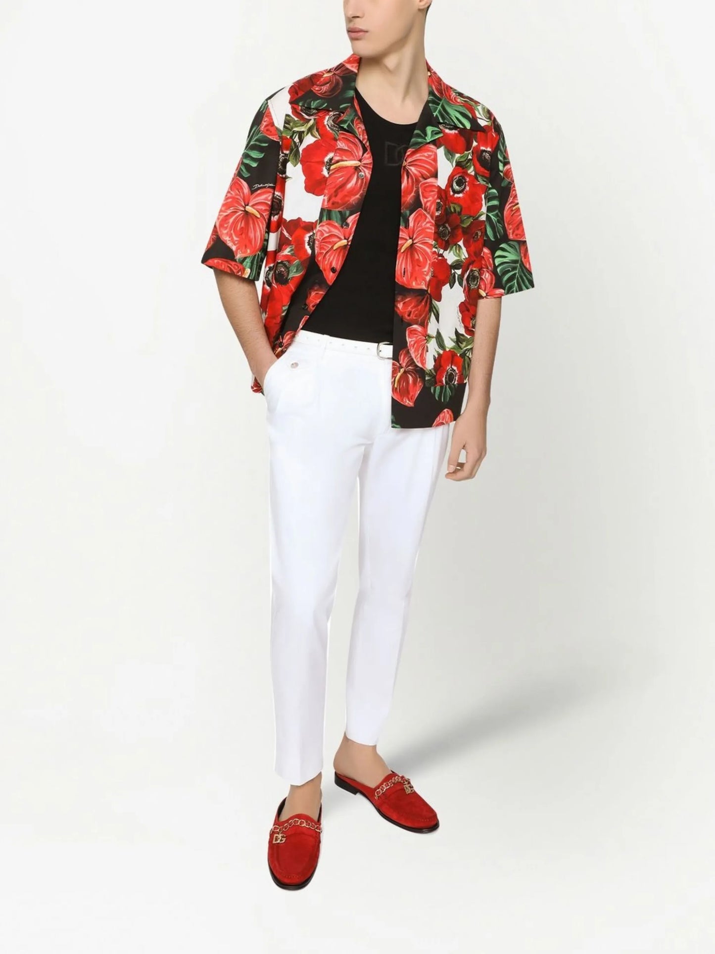 floral-print Hawaii shirt