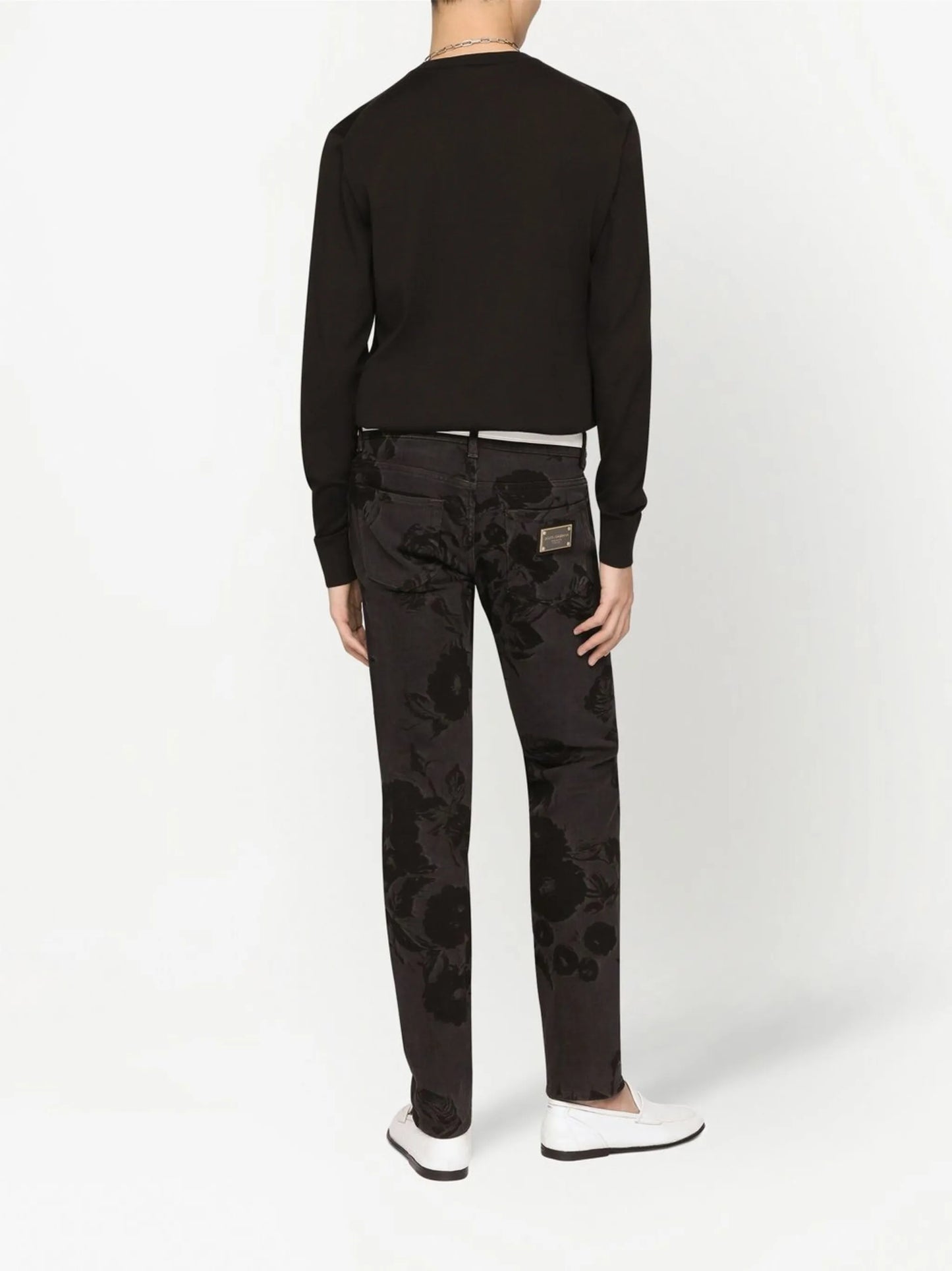 embroidered long-sleeve jumper