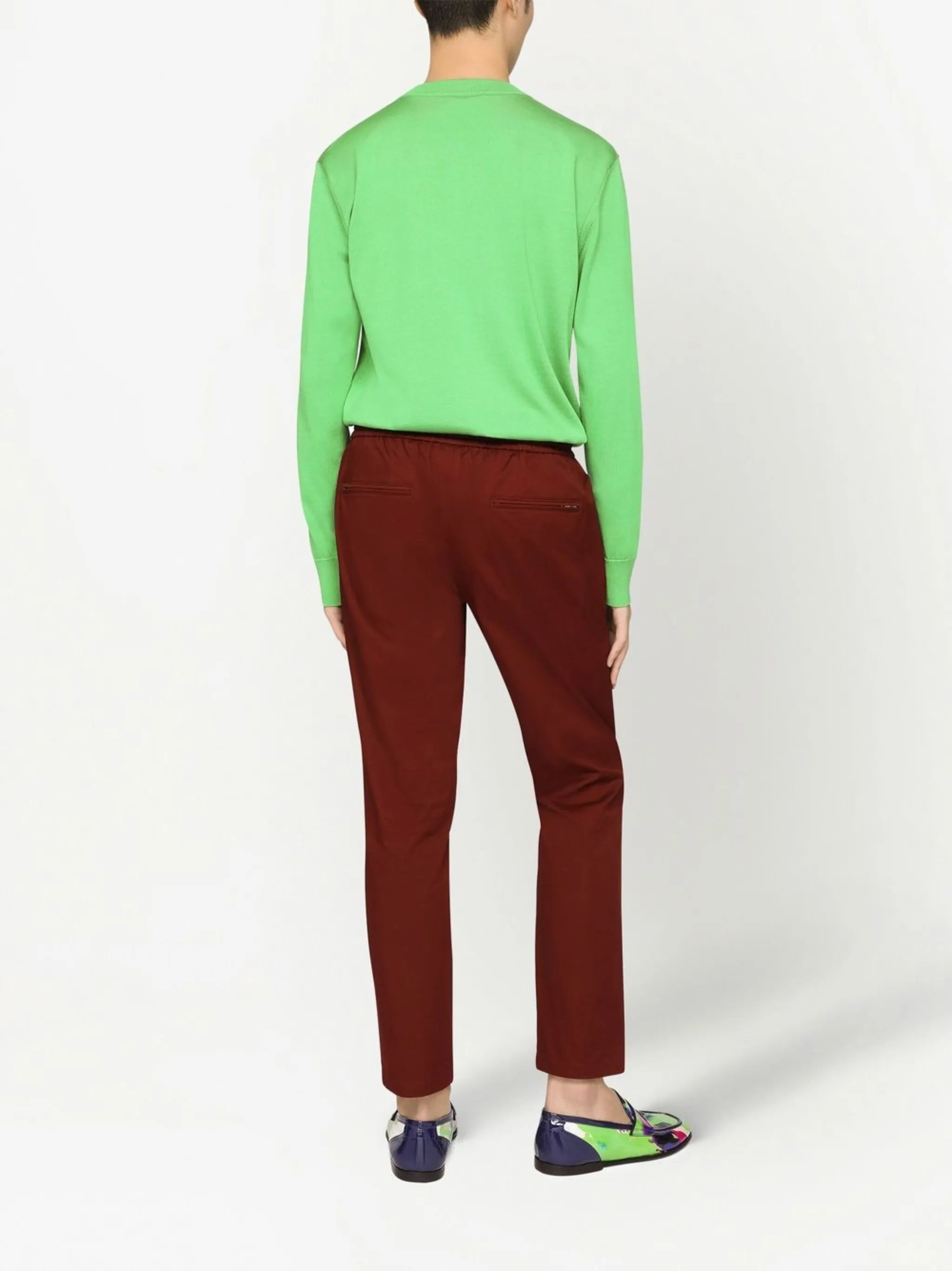 floral-jacquard silk jumper