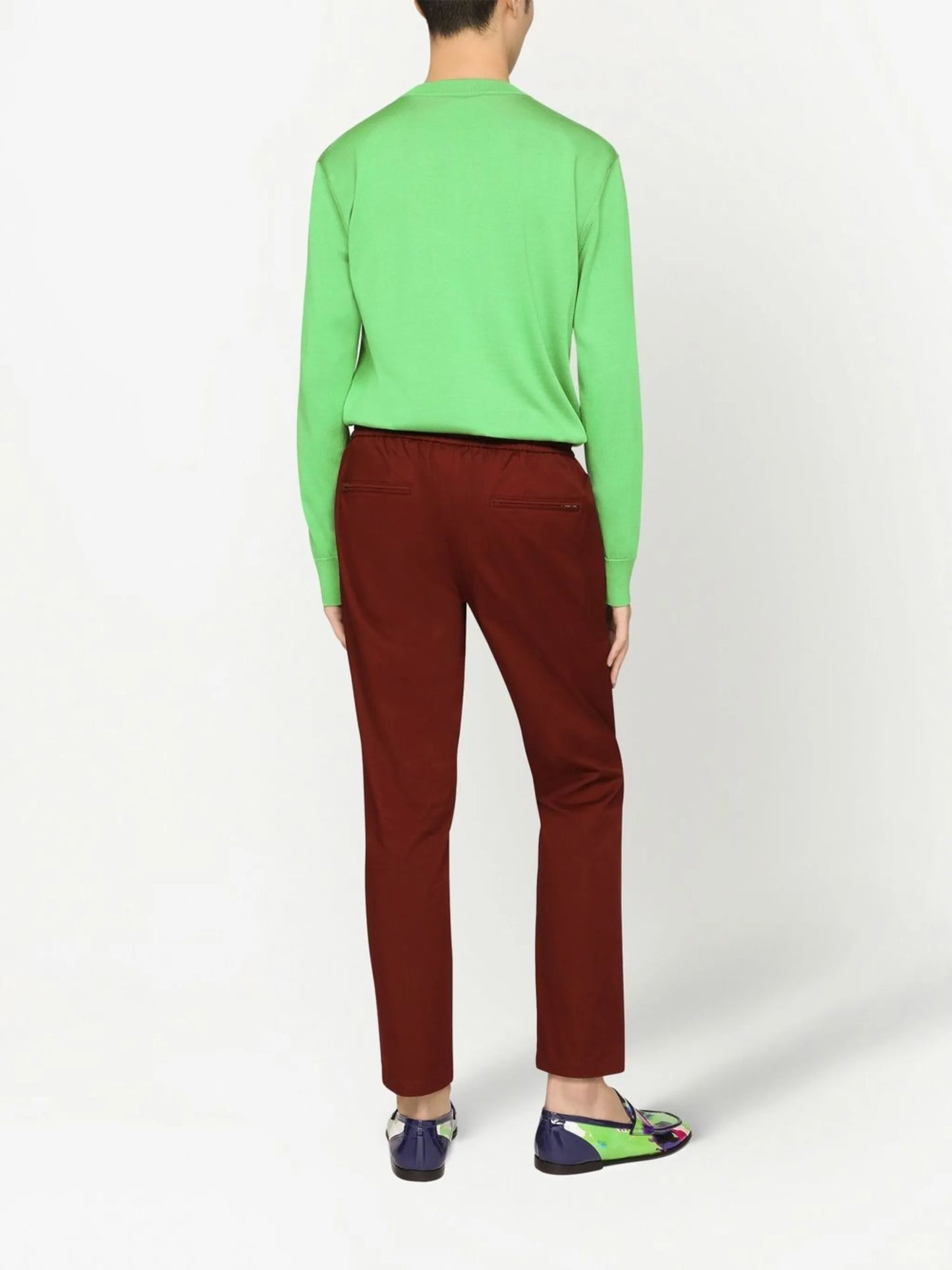 floral-jacquard silk jumper