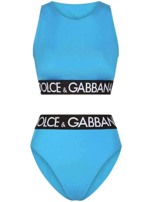 logo-trim bikini
