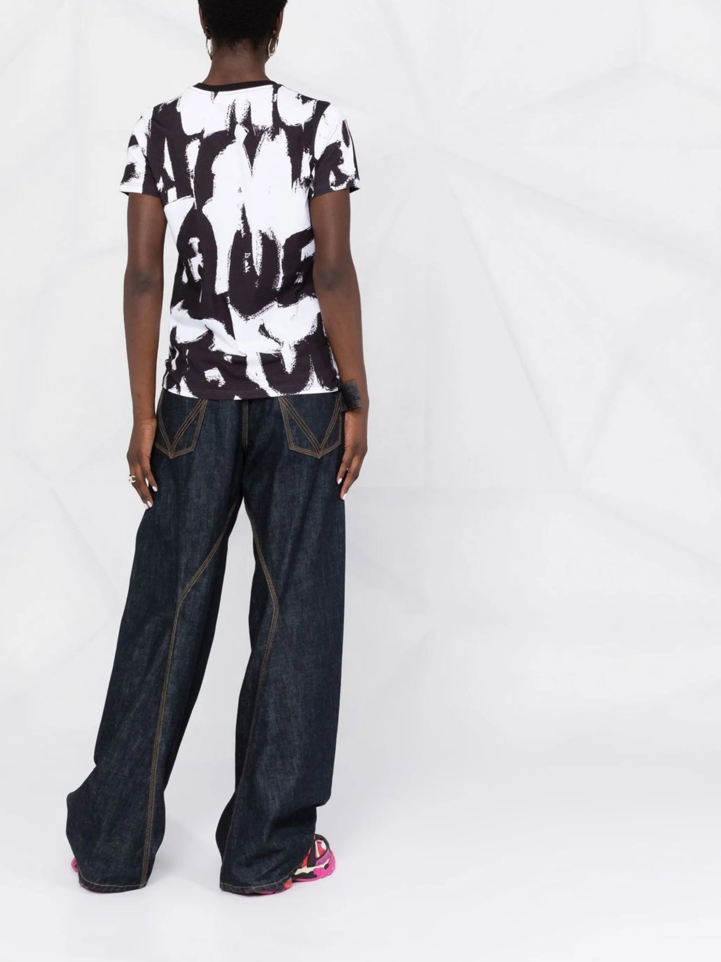 graffiti-print cotton T-shirt