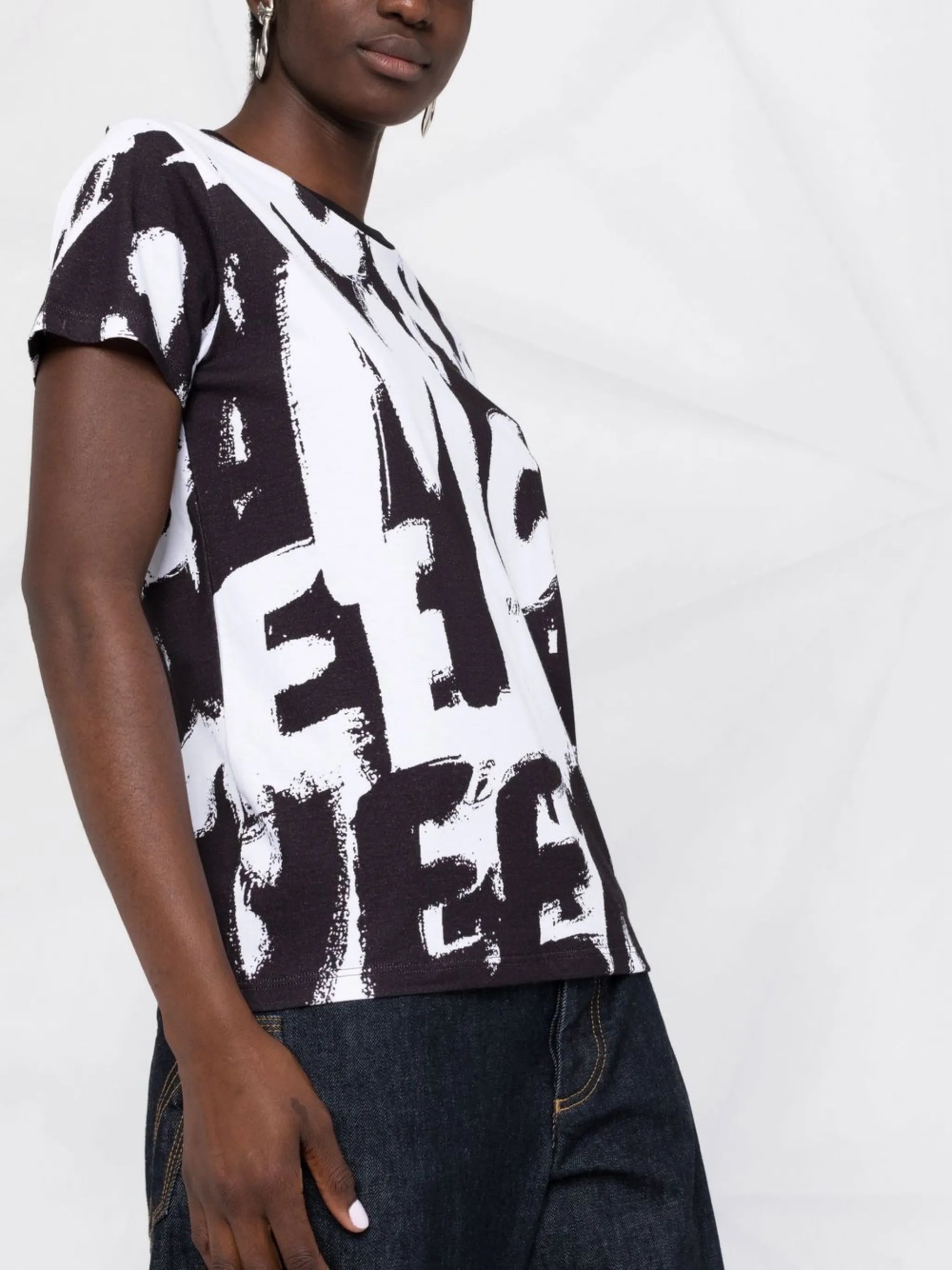 graffiti-print cotton T-shirt