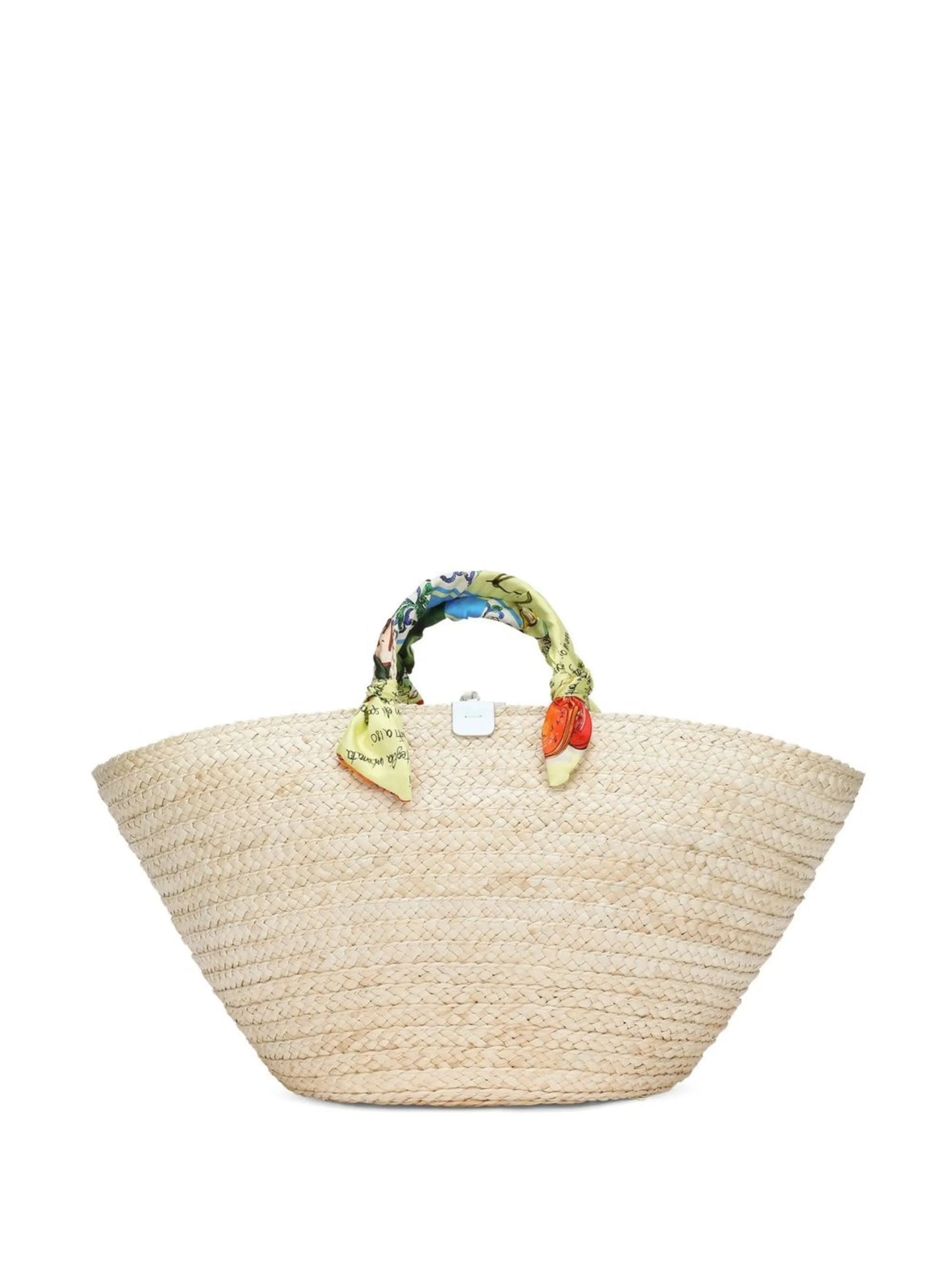 Kendra DG logo straw tote bag