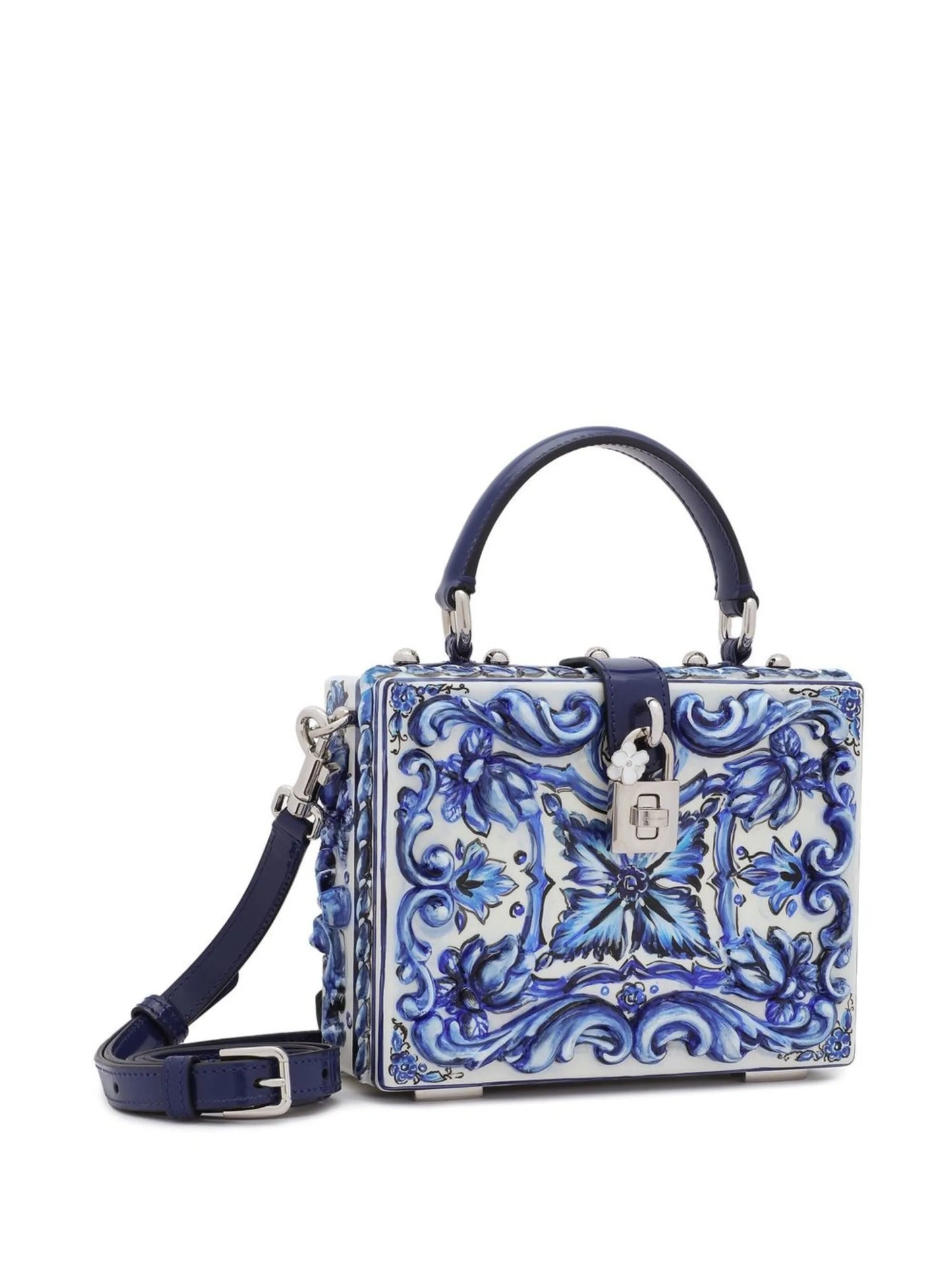 Dolce Box Majolica-print top-handle bag
